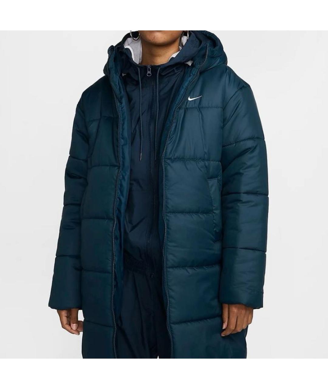 NIKE Синий полиэстеровый пуховик, фото 2