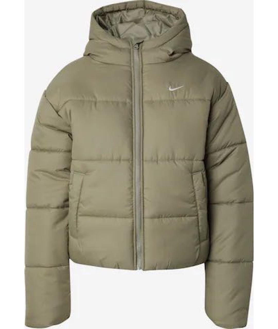 NIKE Хаки полиэстеровый пуховик, фото 5