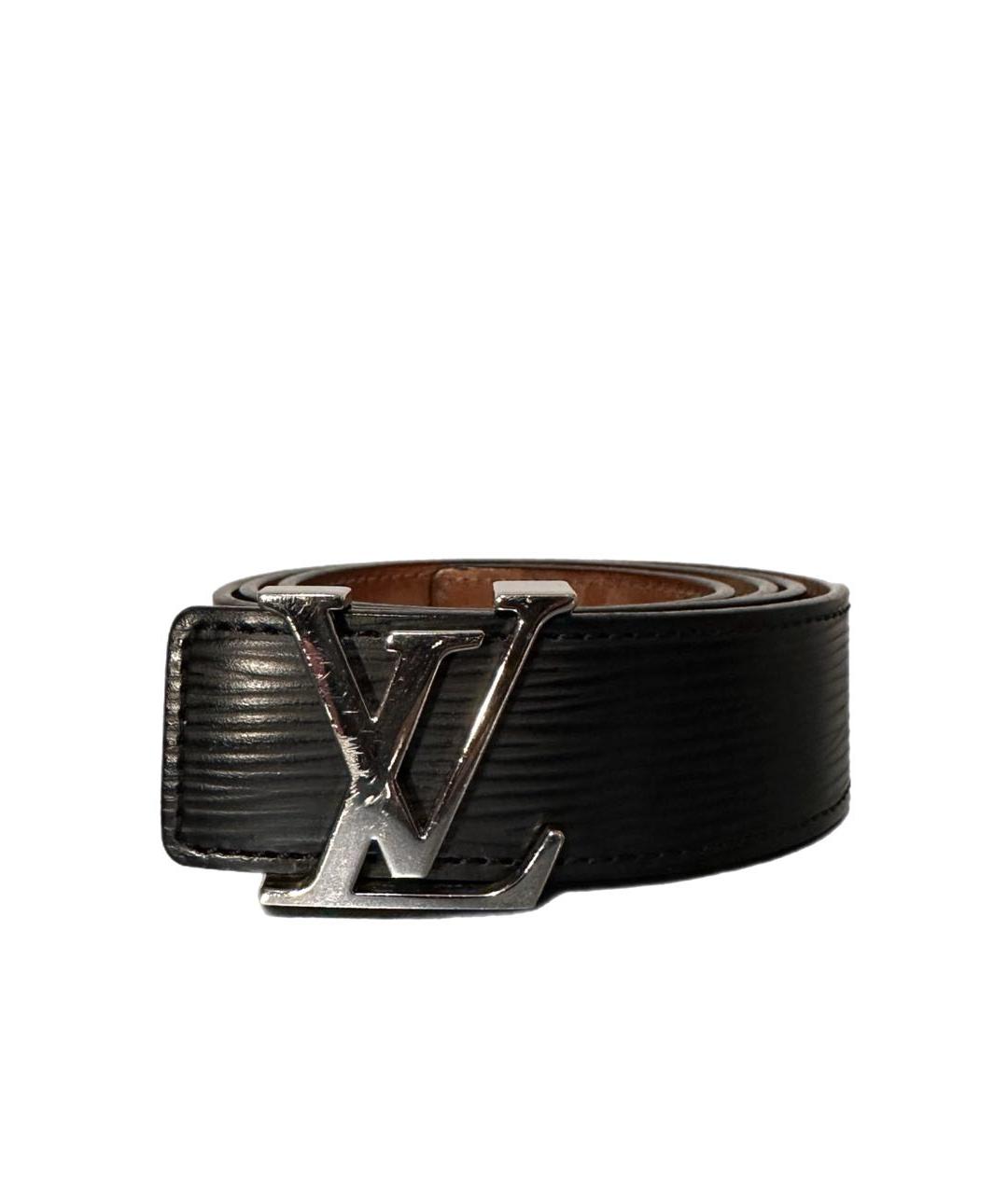 LOUIS VUITTON Черный кожаный ремень, фото 1