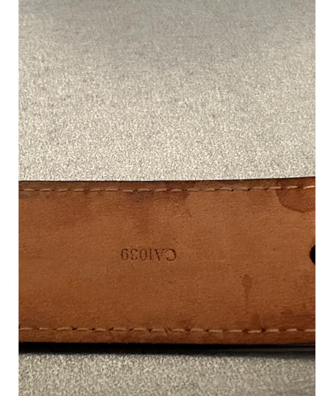 LOUIS VUITTON Черный кожаный ремень, фото 5