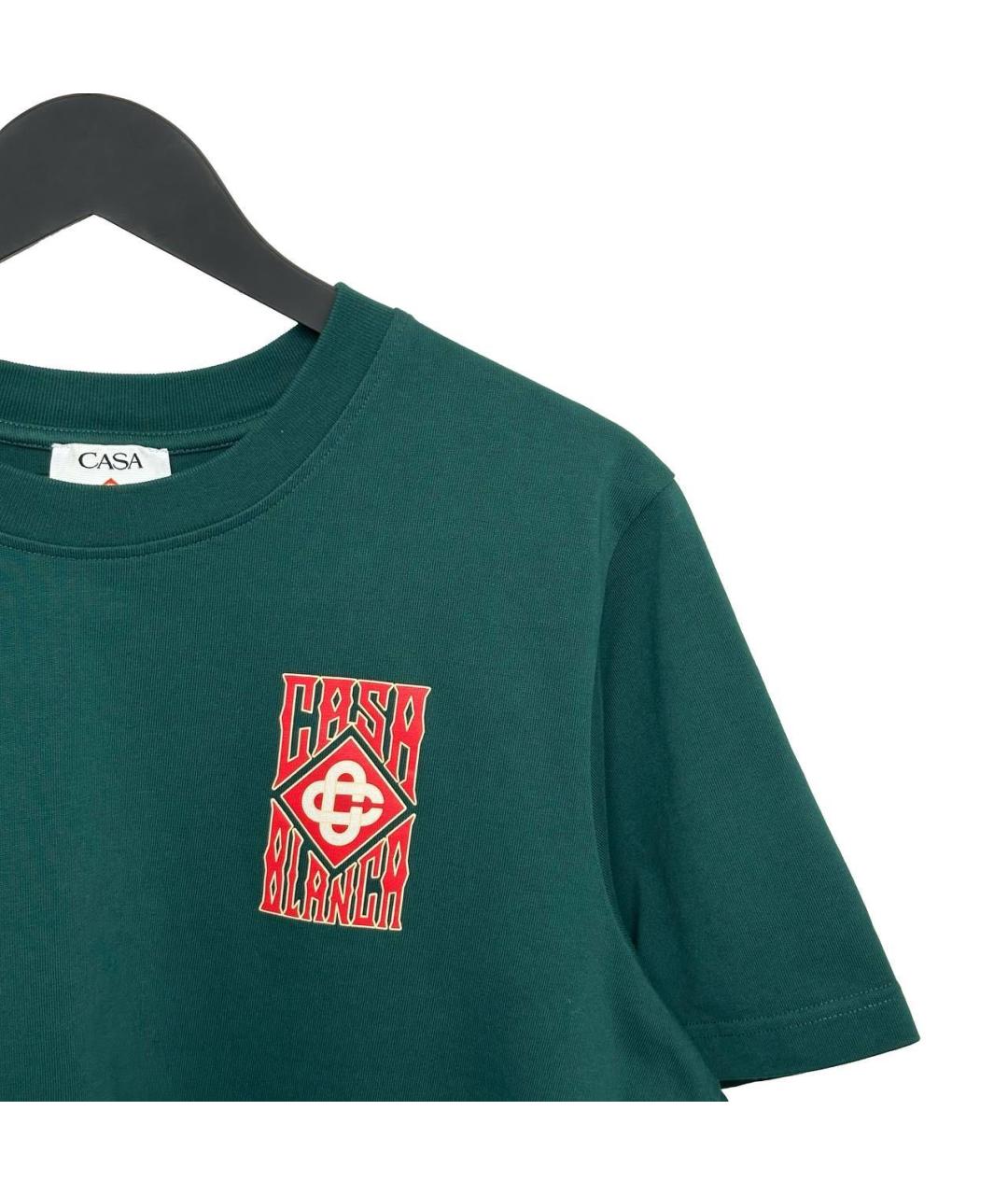 CASABLANCA Зеленая хлопковая футболка, фото 3