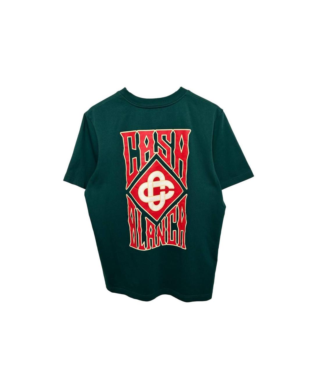 CASABLANCA Зеленая хлопковая футболка, фото 2