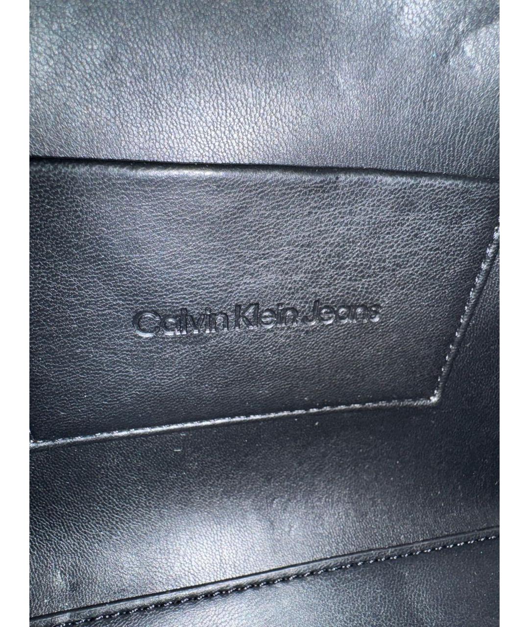 CALVIN KLEIN Серая сумка через плечо из искусственной кожи, фото 5