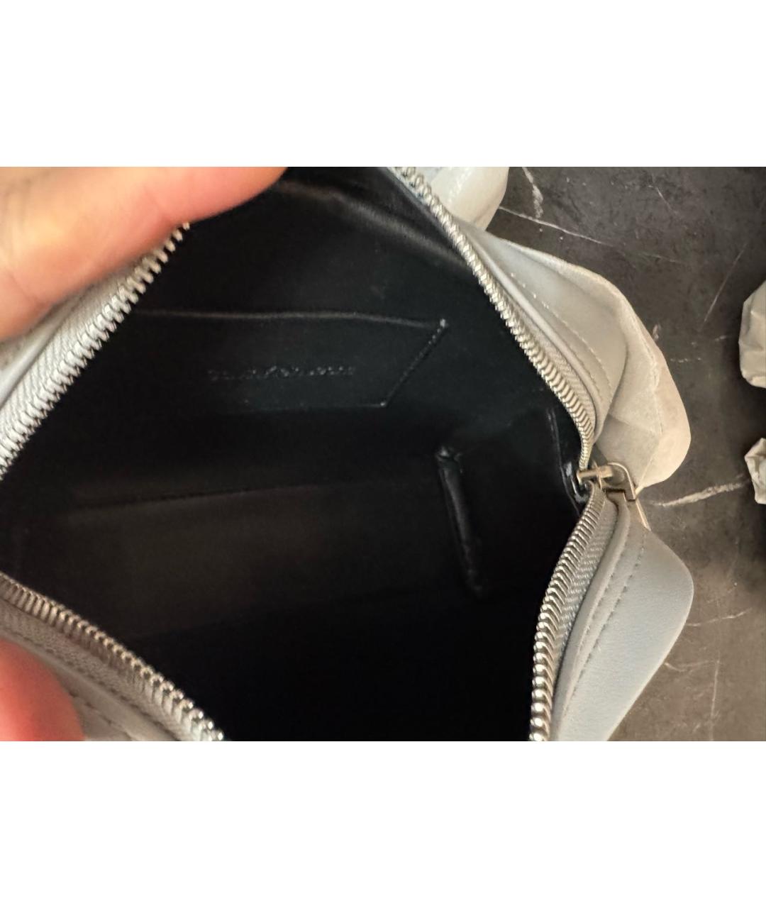 CALVIN KLEIN Серая сумка через плечо из искусственной кожи, фото 4