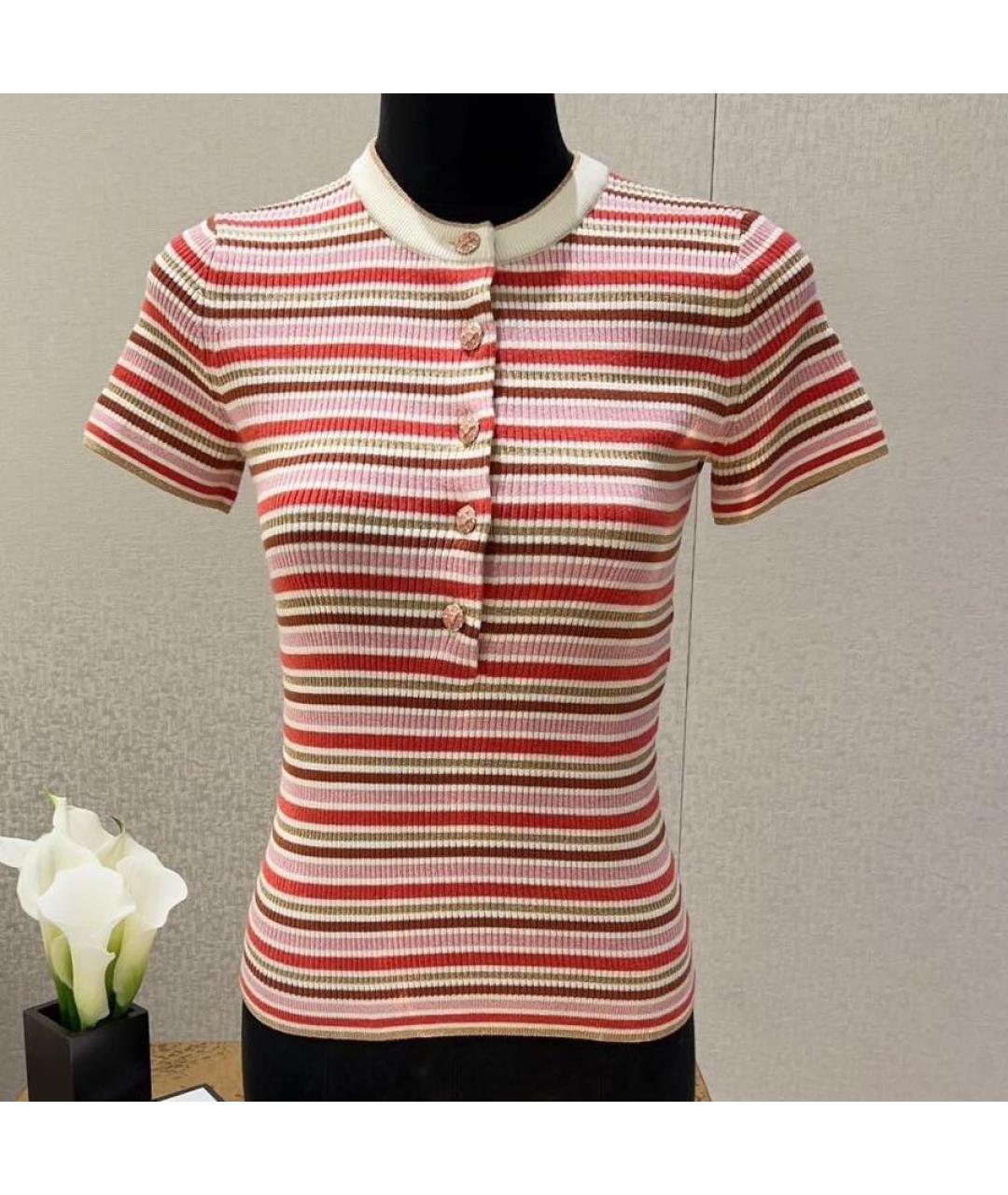 CHANEL Розовая хлопковая футболка, фото 4