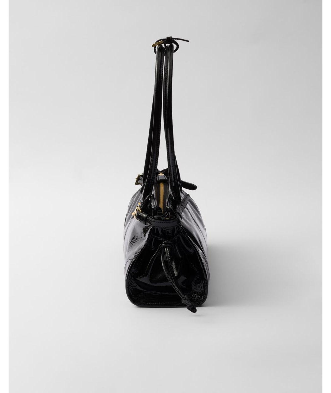 PRADA Черная кожаная сумка через плечо, фото 4