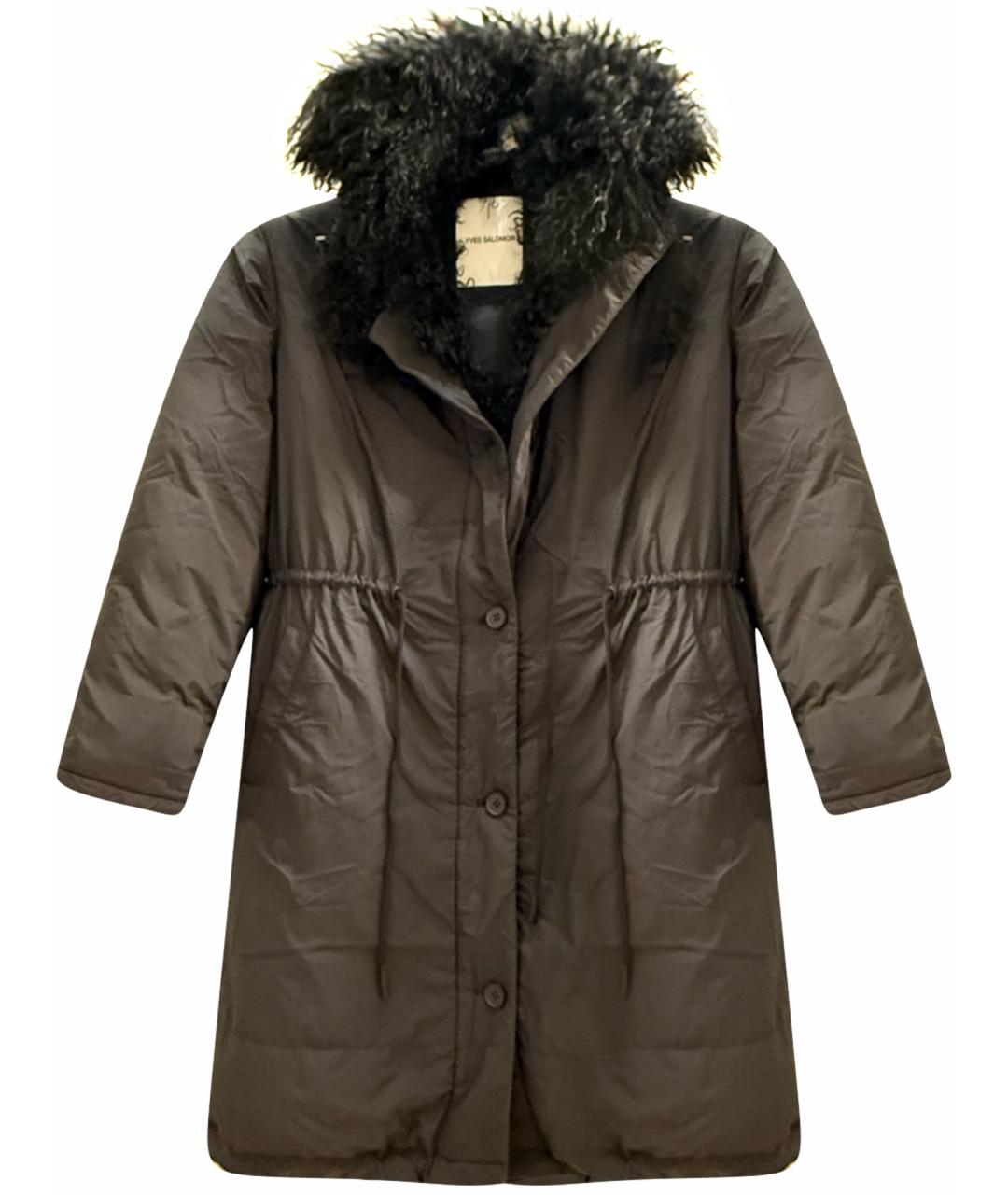 YVES SALOMON Черная полиамидовая парка, фото 1