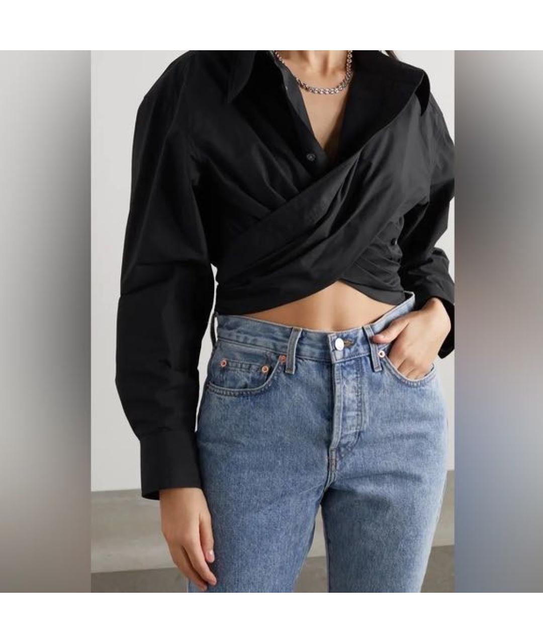 T BY ALEXANDER WANG Черная хлопковая рубашка, фото 2