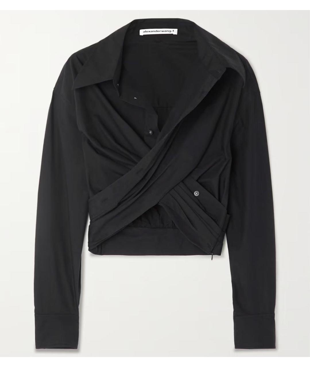 T BY ALEXANDER WANG Черная хлопковая рубашка, фото 7