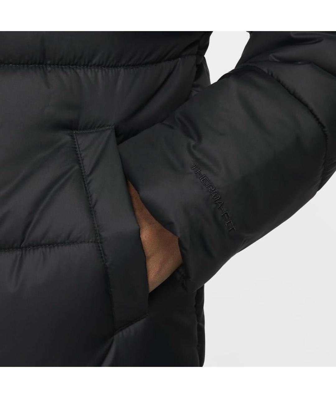 NIKE Черный полиэстеровый пуховик, фото 5