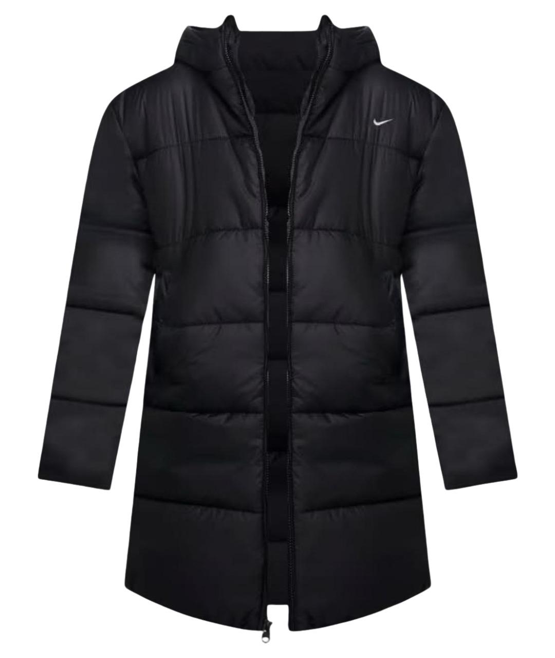 NIKE Черный полиэстеровый пуховик, фото 1
