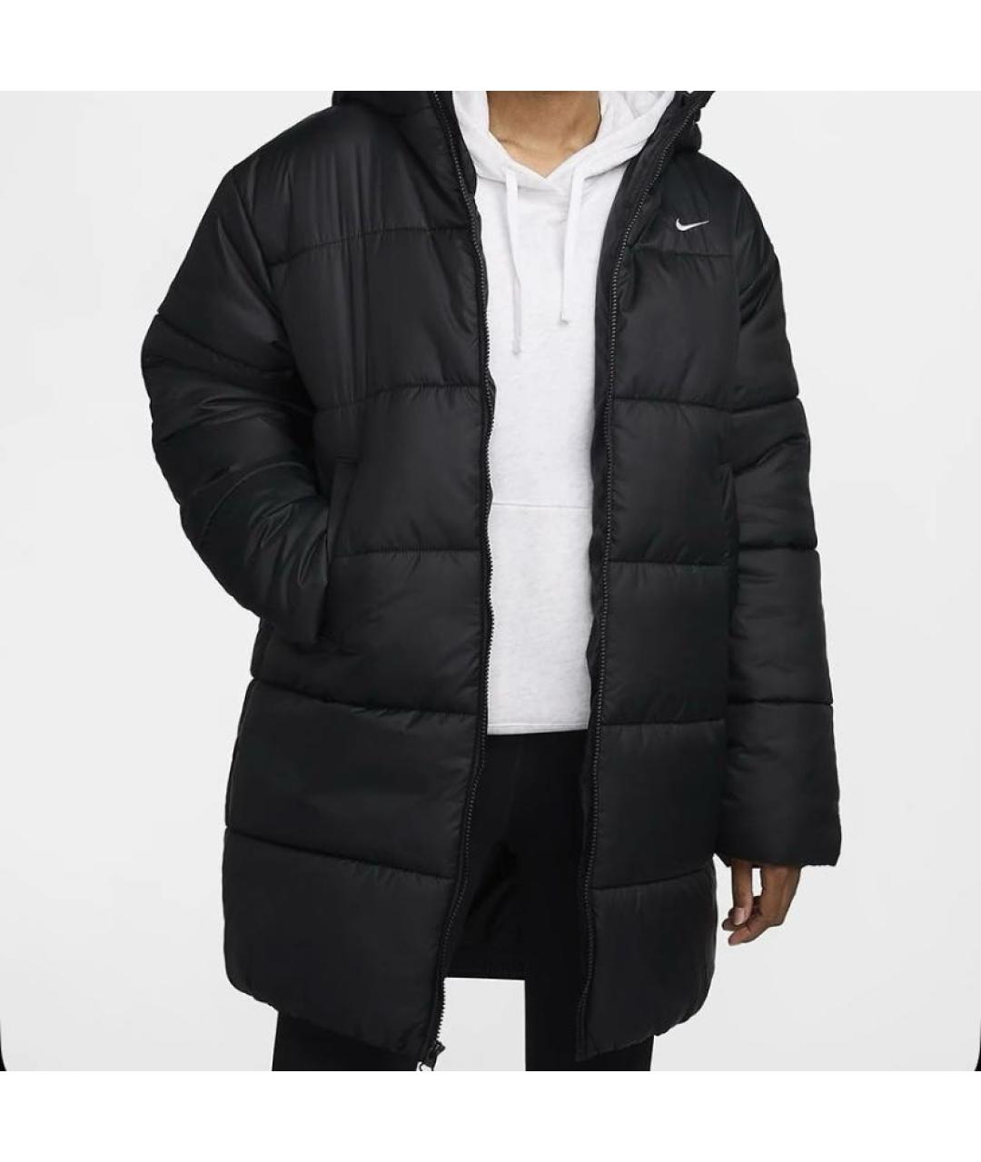 NIKE Черный полиэстеровый пуховик, фото 2