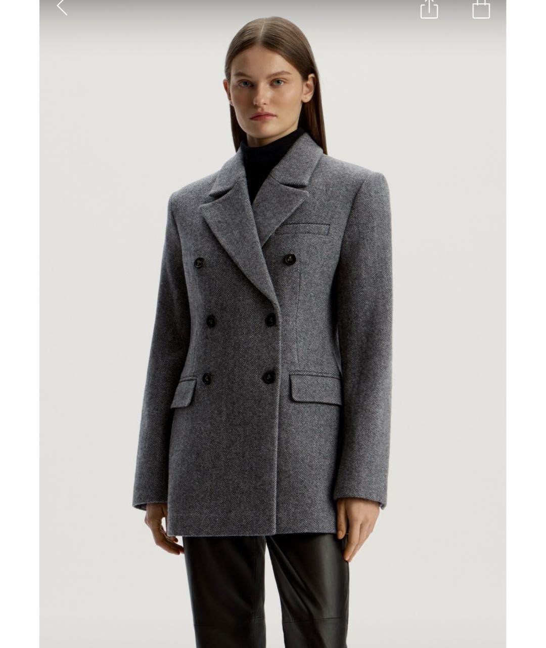 12 STOREEZ Серое шерстяное пальто, фото 6