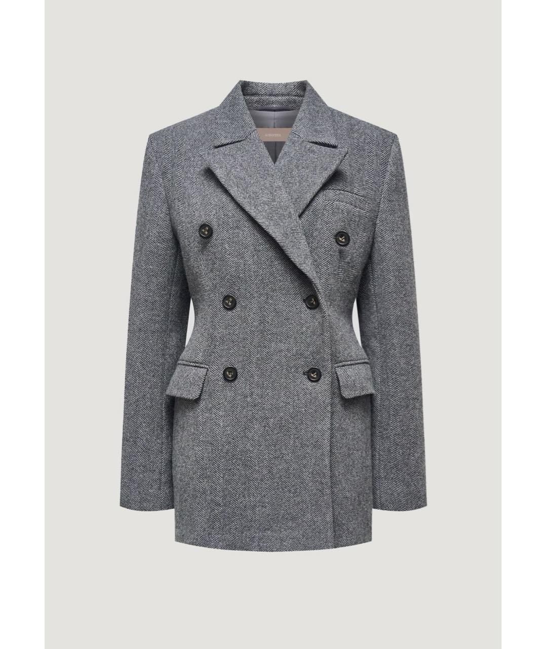 12 STOREEZ Серое шерстяное пальто, фото 8