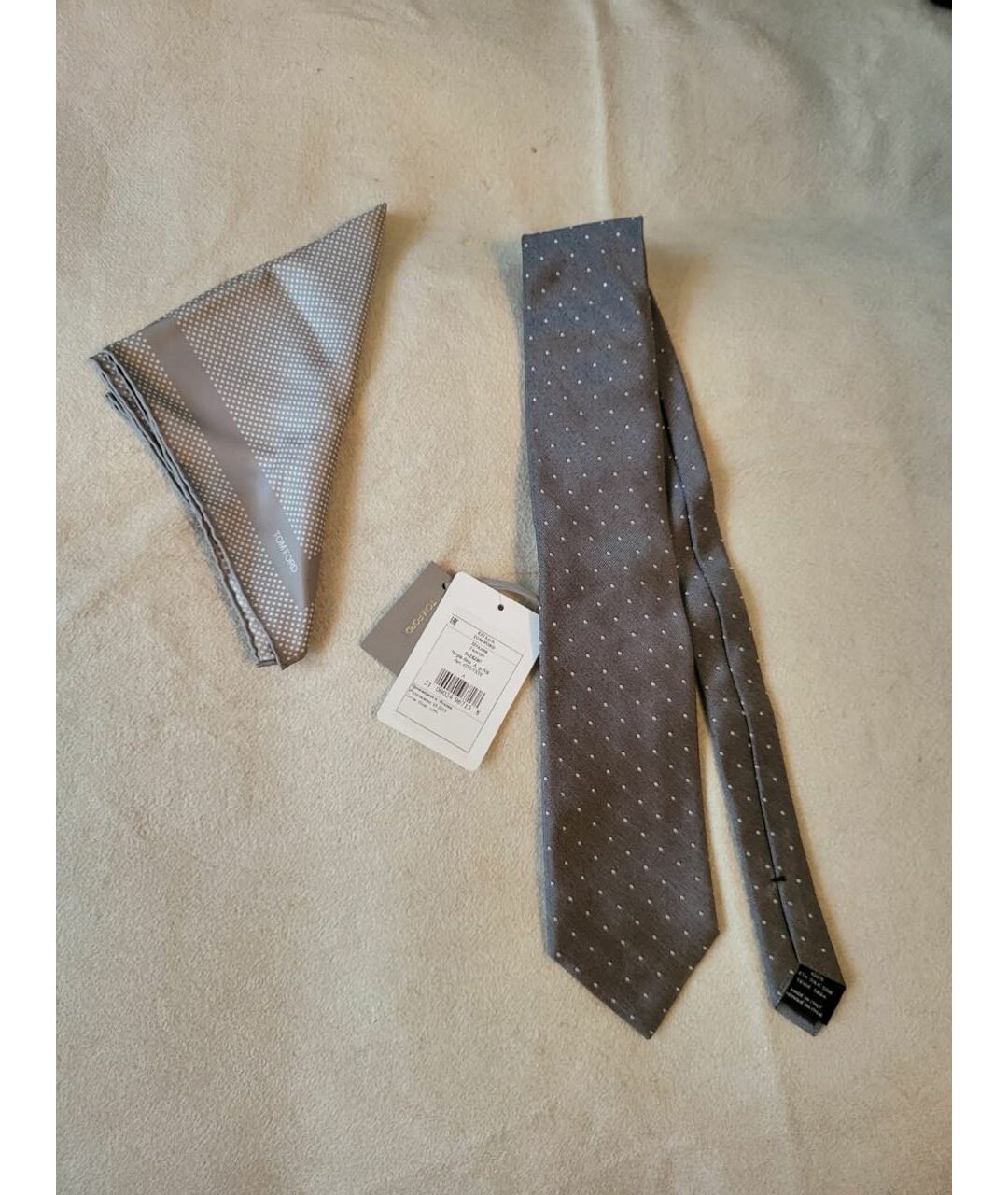 TOM FORD Серый шелковый галстук, фото 5