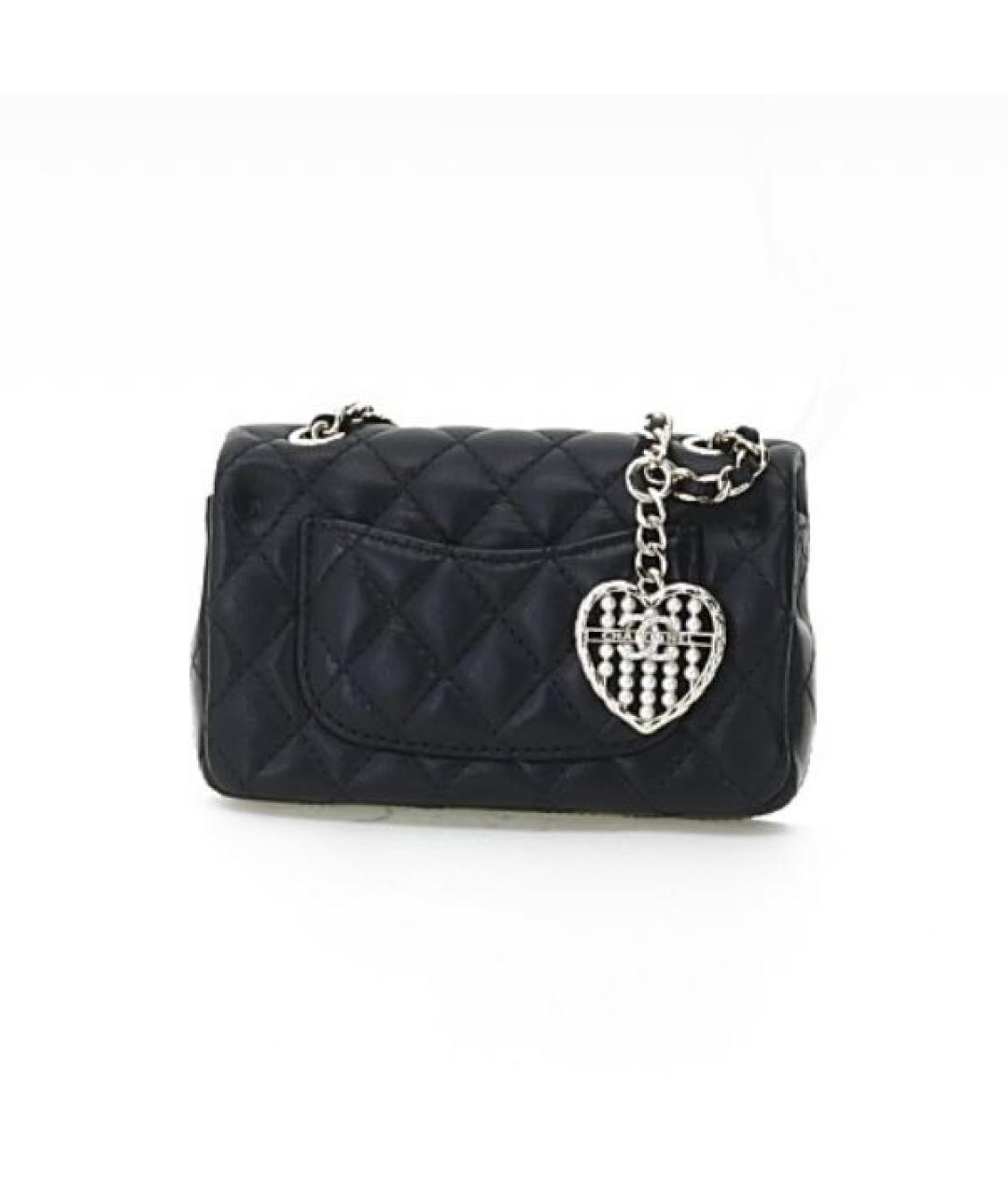 CHANEL Черная кожаная сумка через плечо, фото 3