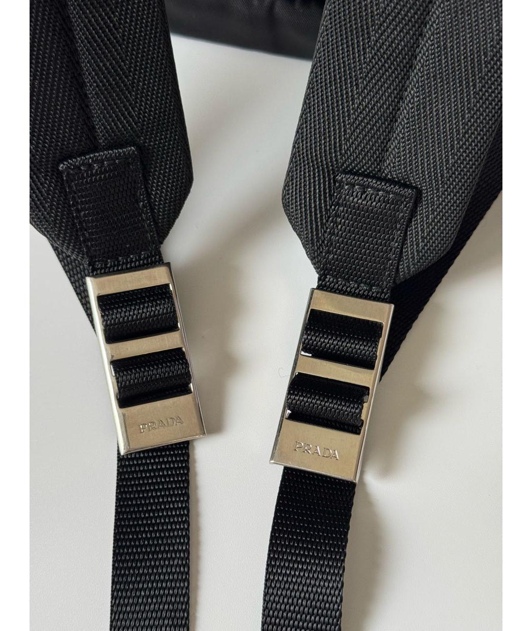 PRADA Черный тканевый рюкзак, фото 6