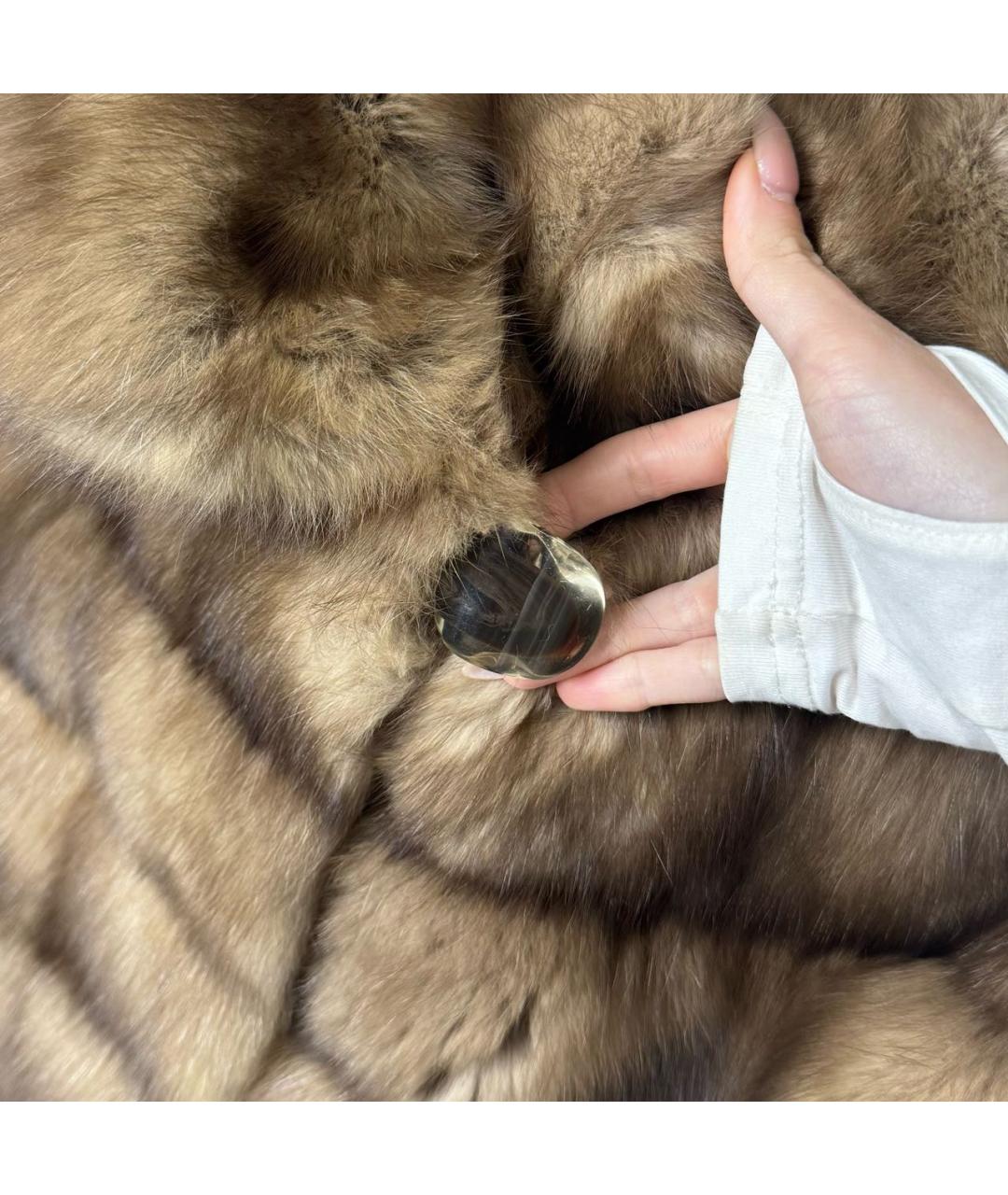 MALA MATI Коричневая меховая шуба, фото 3