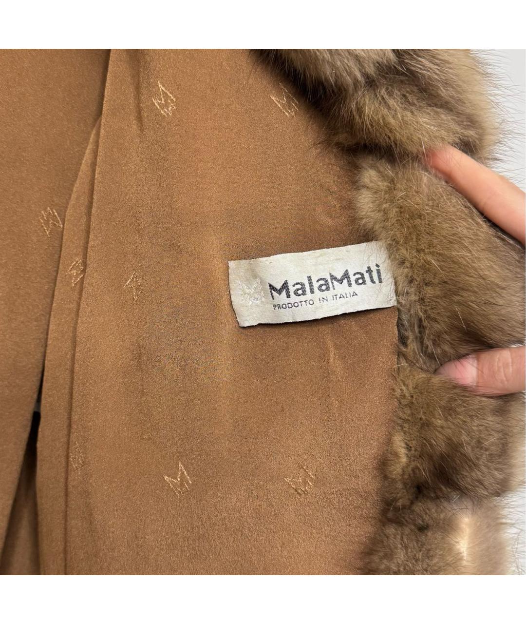 MALA MATI Коричневая меховая шуба, фото 4