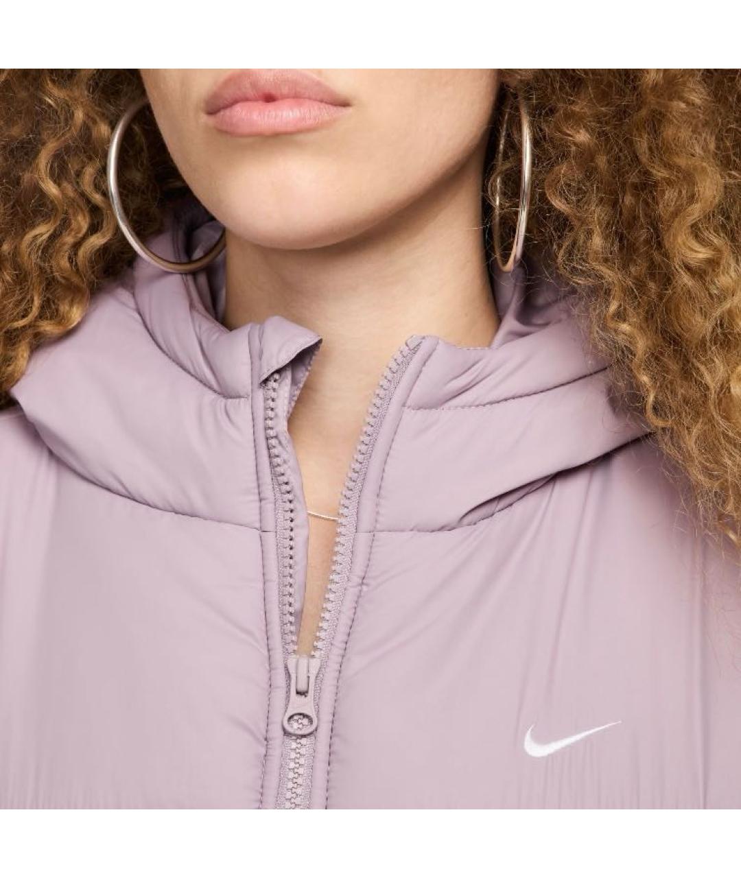 NIKE Розовый полиэстеровый пуховик, фото 3