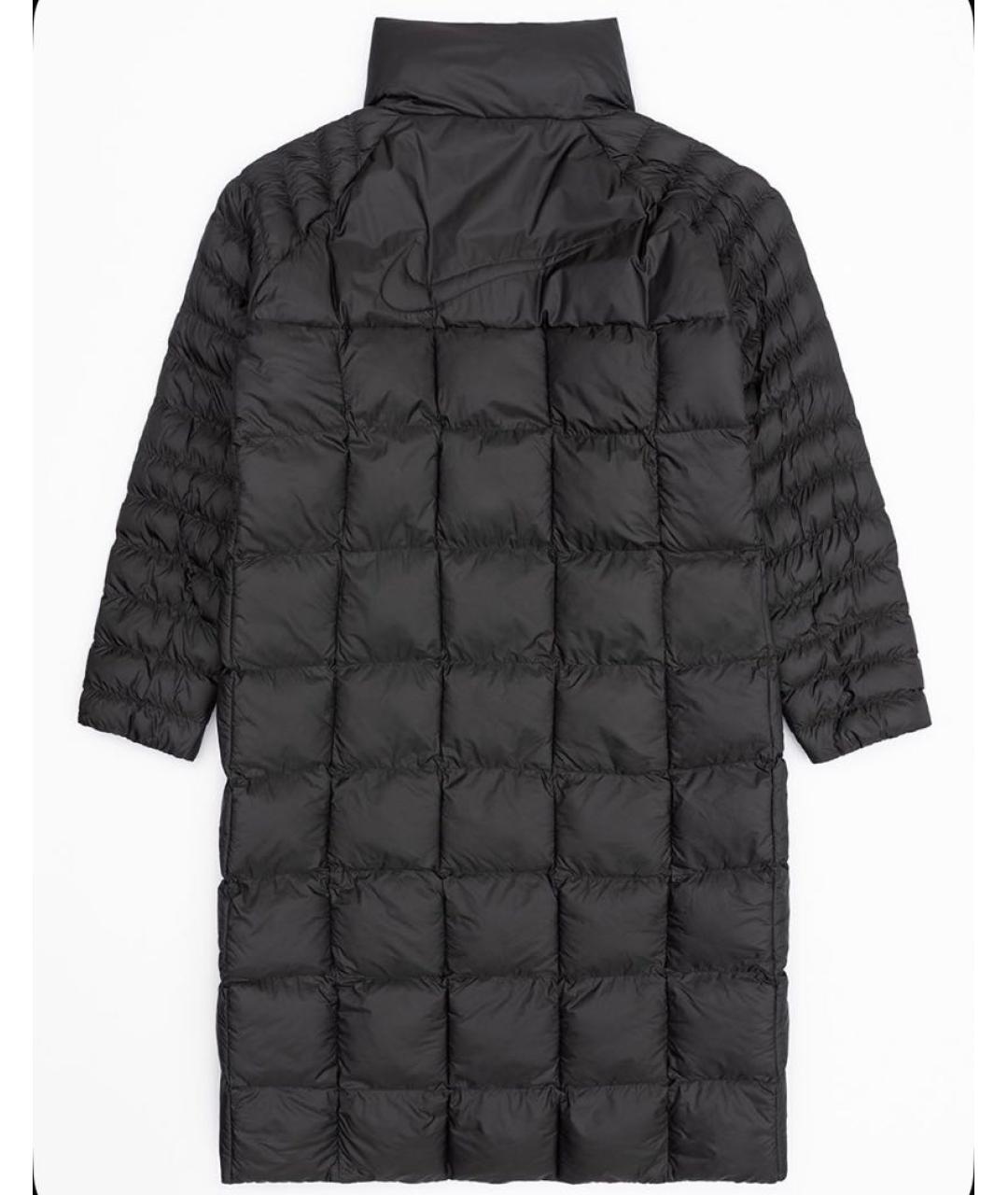 NIKE Черное полиэстеровое пальто, фото 2