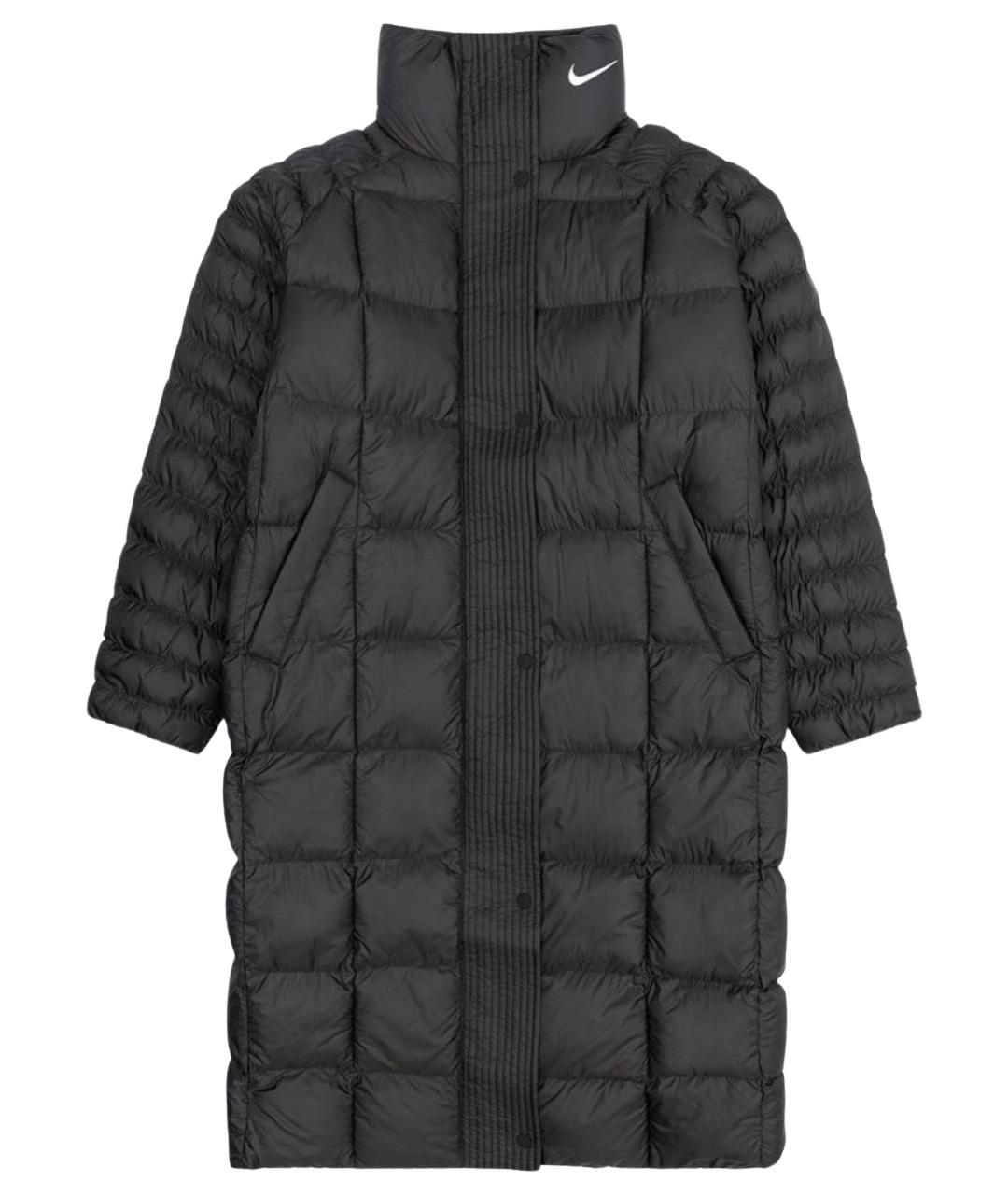 NIKE Черное полиэстеровое пальто, фото 1