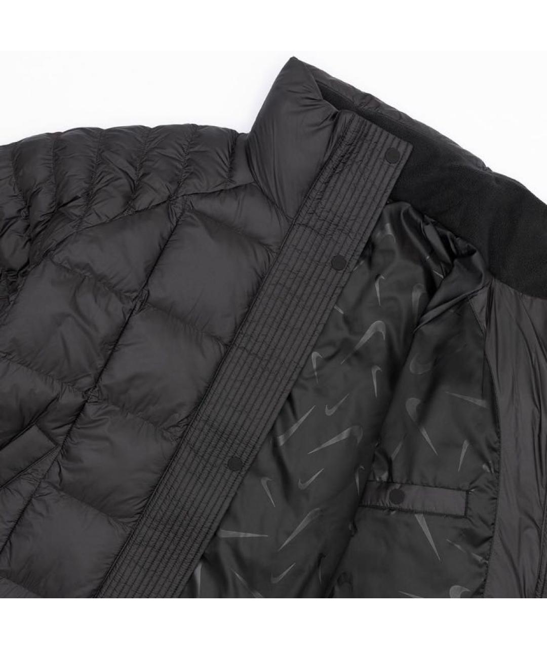 NIKE Черное полиэстеровое пальто, фото 4
