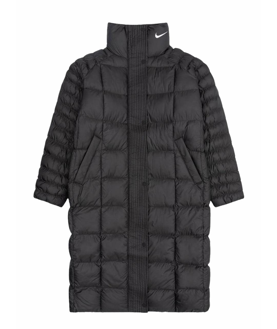 NIKE Черное полиэстеровое пальто, фото 1