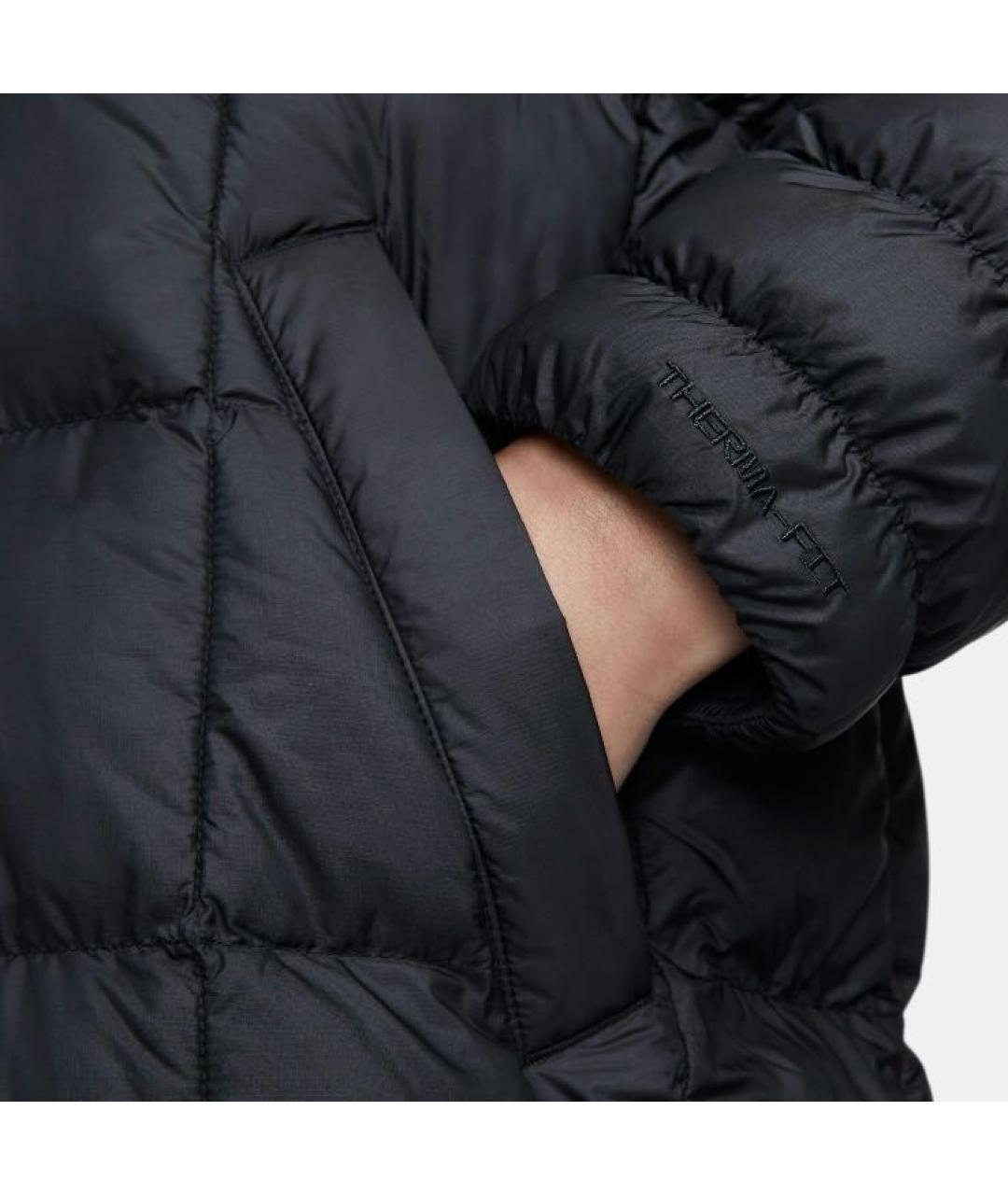 NIKE Черное полиэстеровое пальто, фото 6