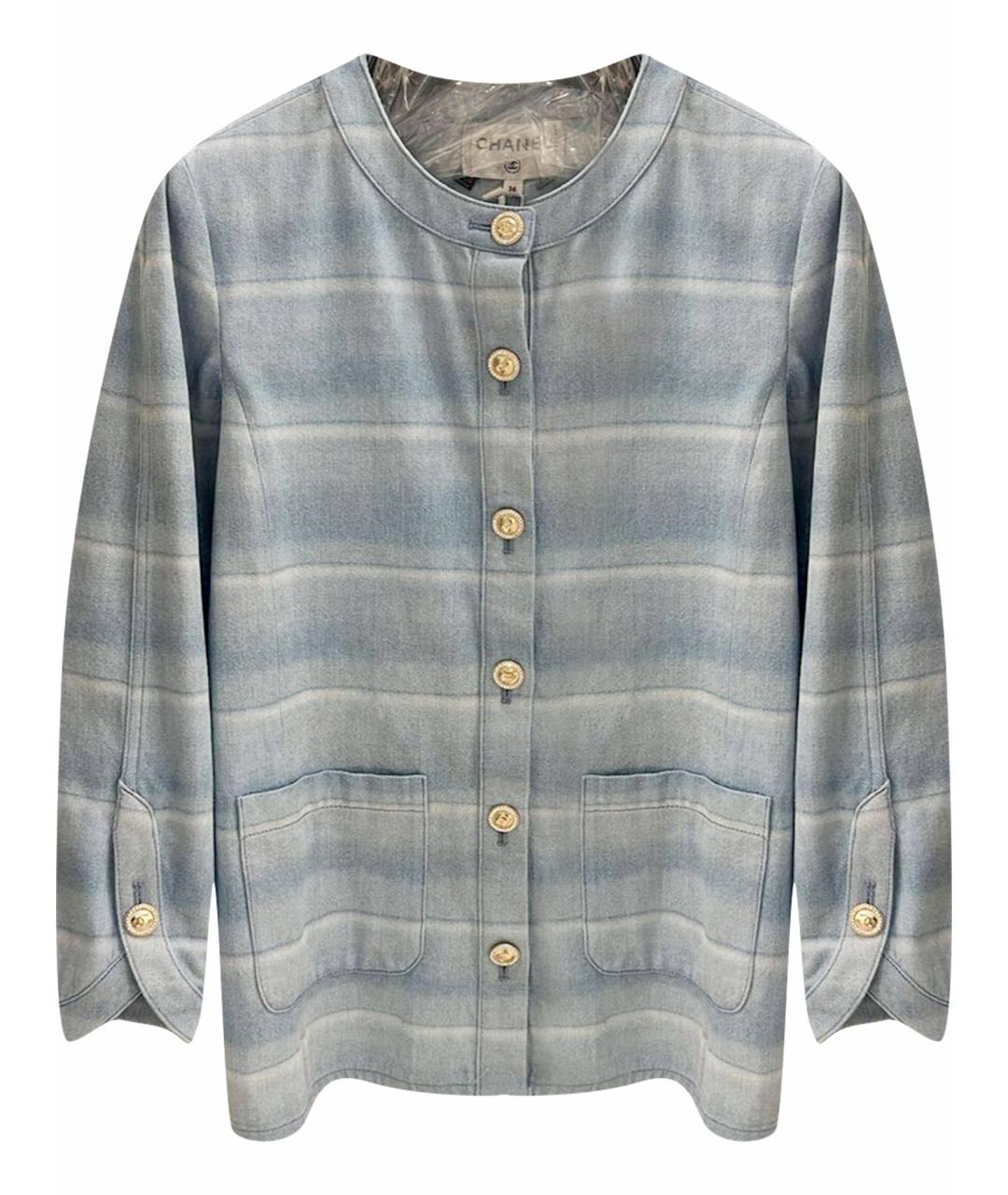 CHANEL Голубая хлопковая рубашка, фото 1