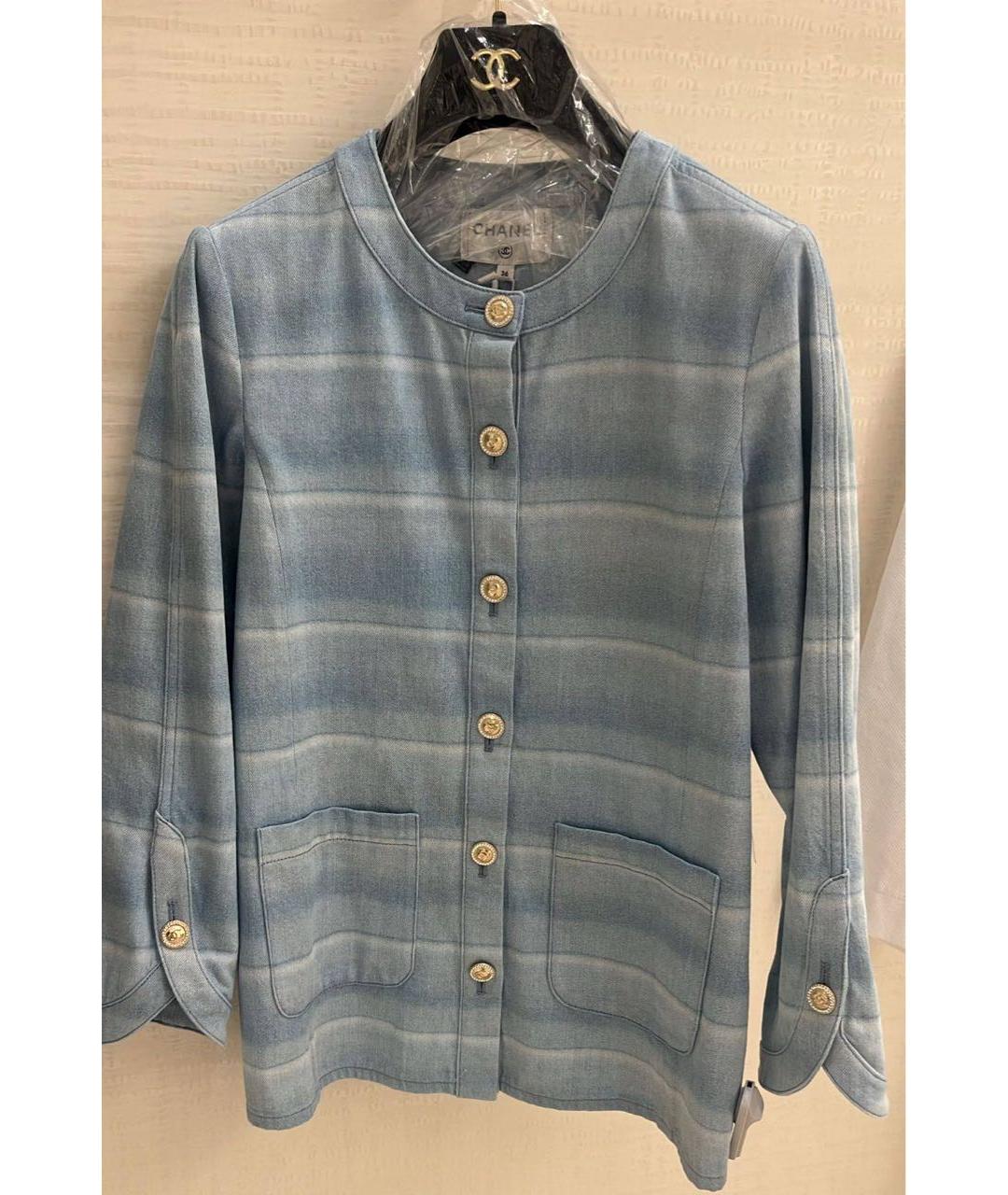 CHANEL Голубая хлопковая рубашка, фото 3