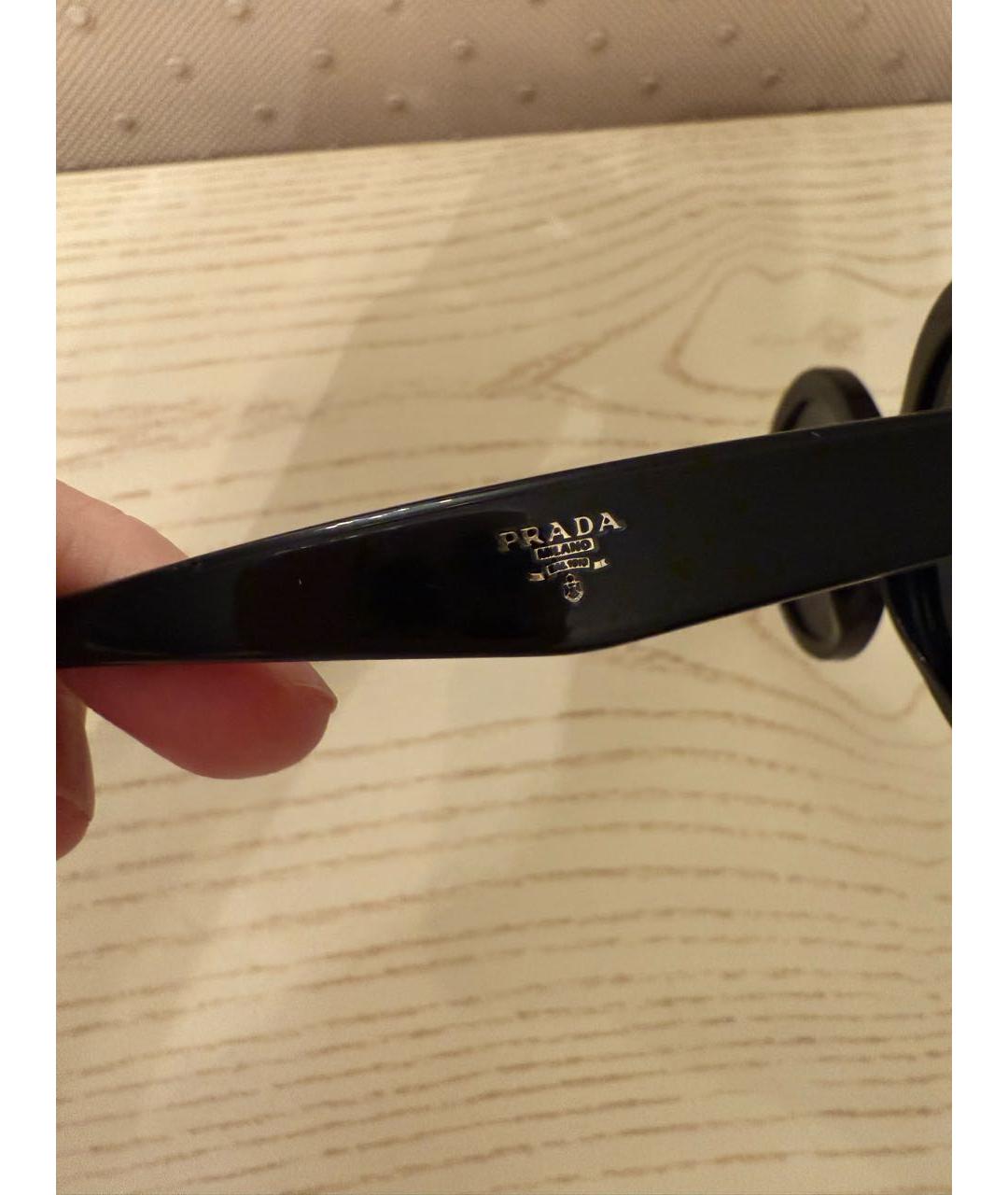 PRADA Черные пластиковые солнцезащитные очки, фото 3