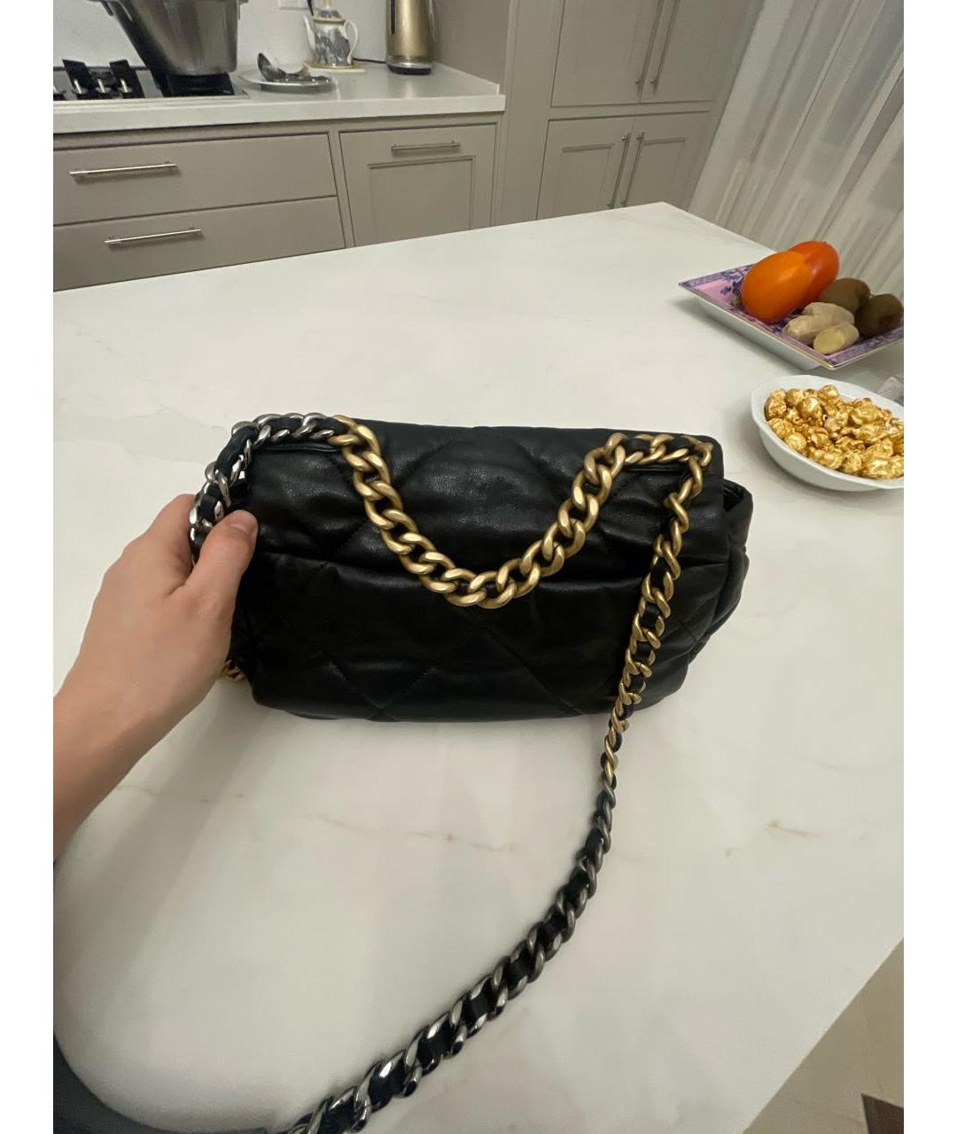 CHANEL Черная кожаная сумка через плечо, фото 8