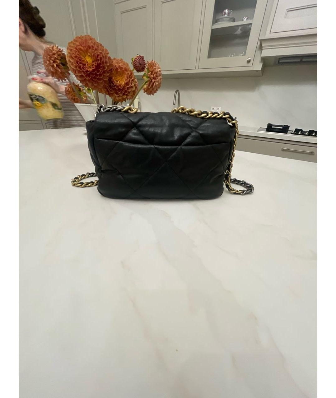 CHANEL Черная кожаная сумка через плечо, фото 3