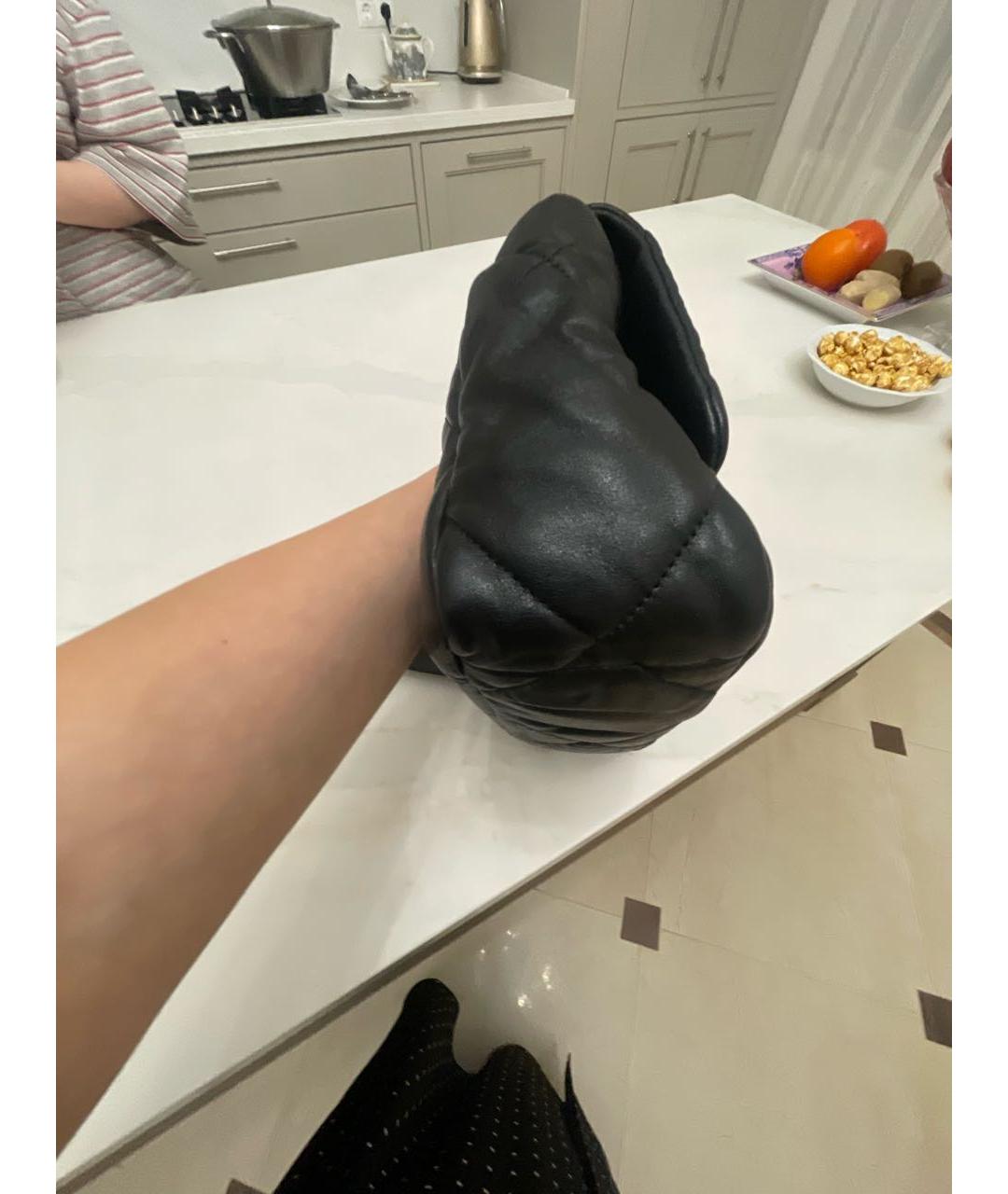 CHANEL Черная кожаная сумка через плечо, фото 6