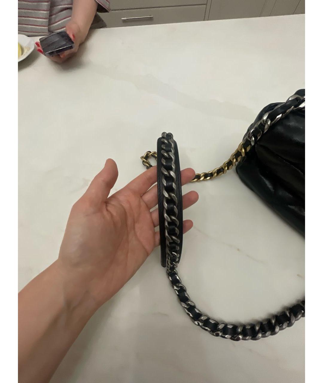CHANEL Черная кожаная сумка через плечо, фото 7