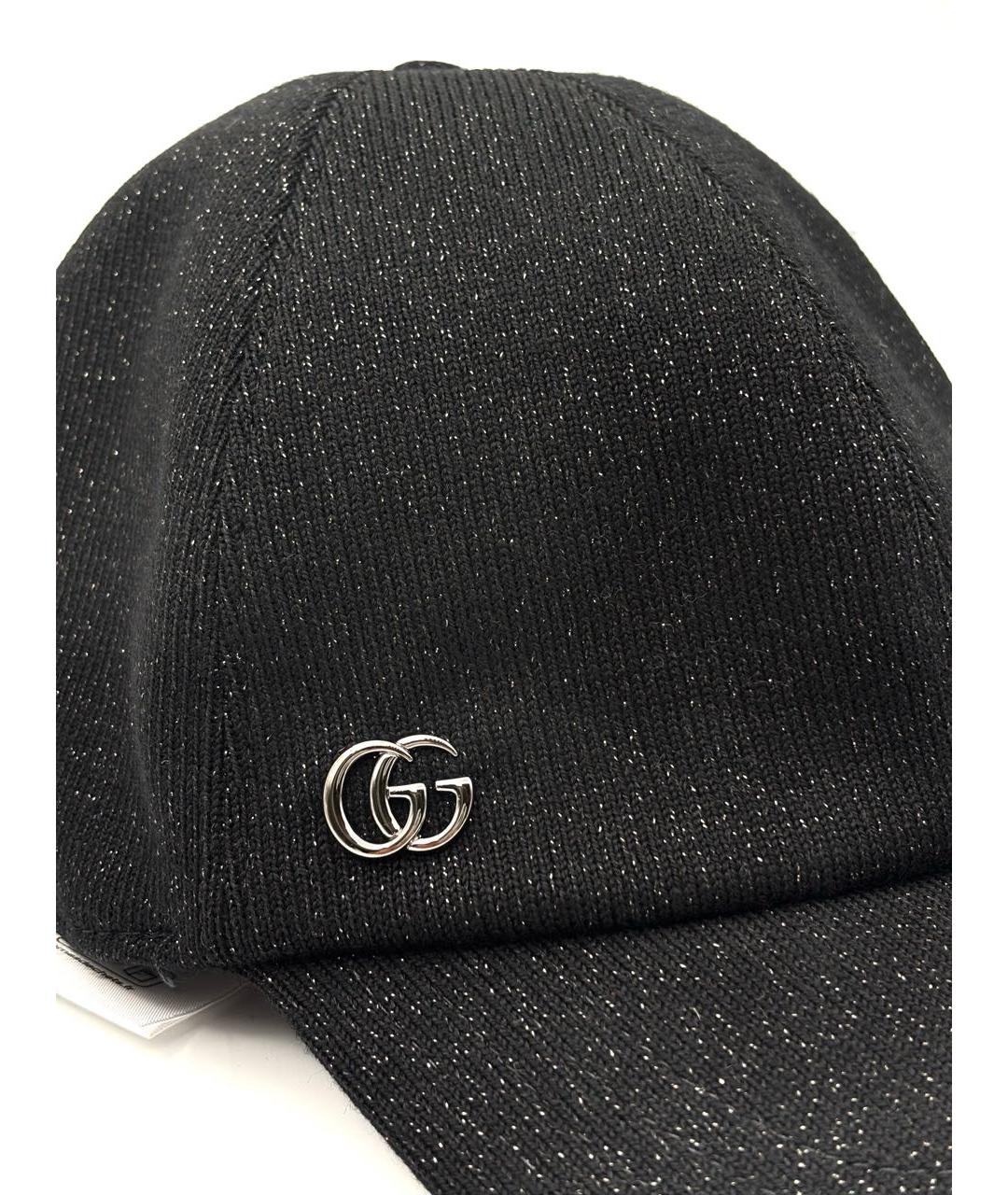 GUCCI Черная шерстяная кепка, фото 3