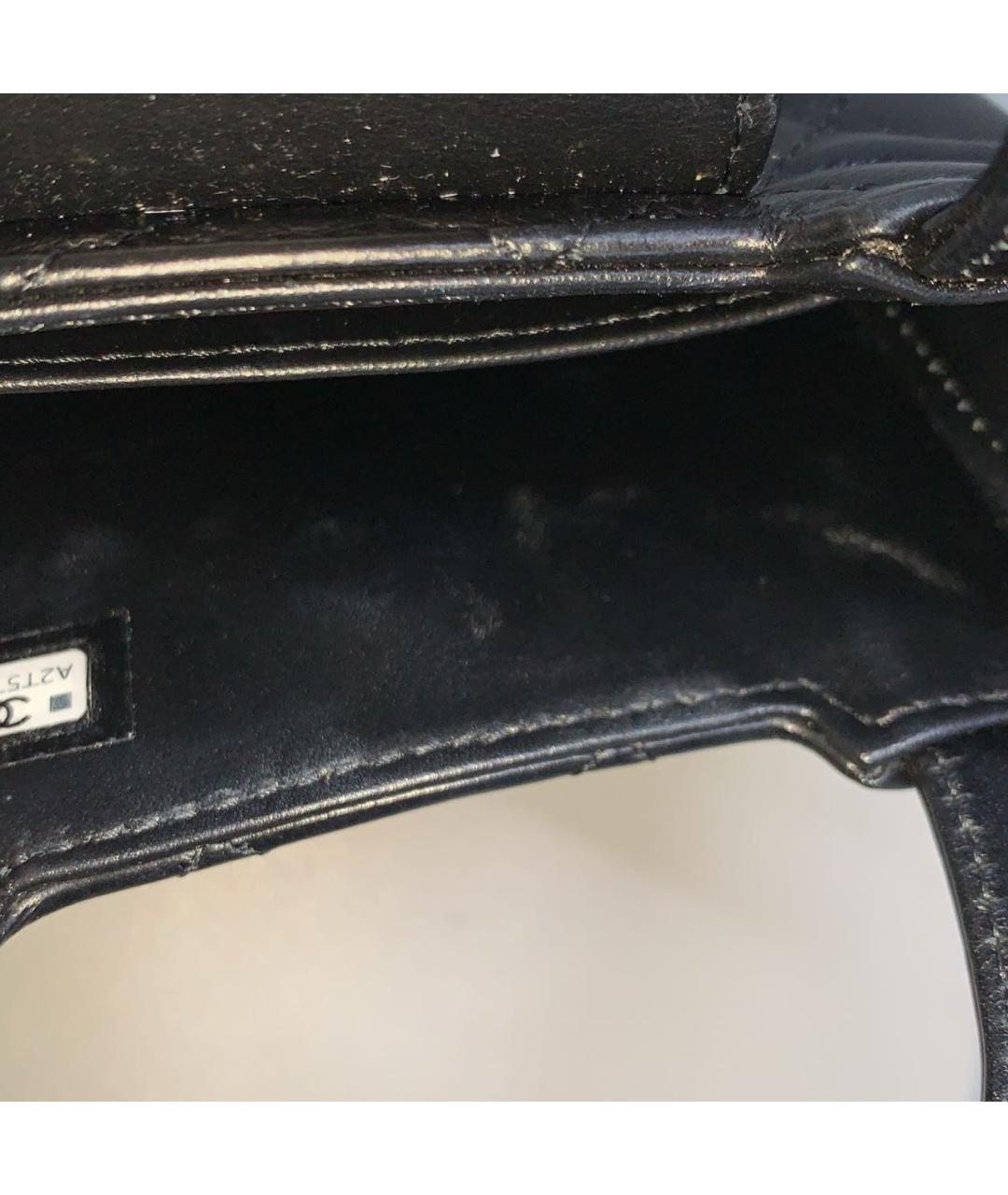 CHANEL Черная кожаная сумка через плечо, фото 8