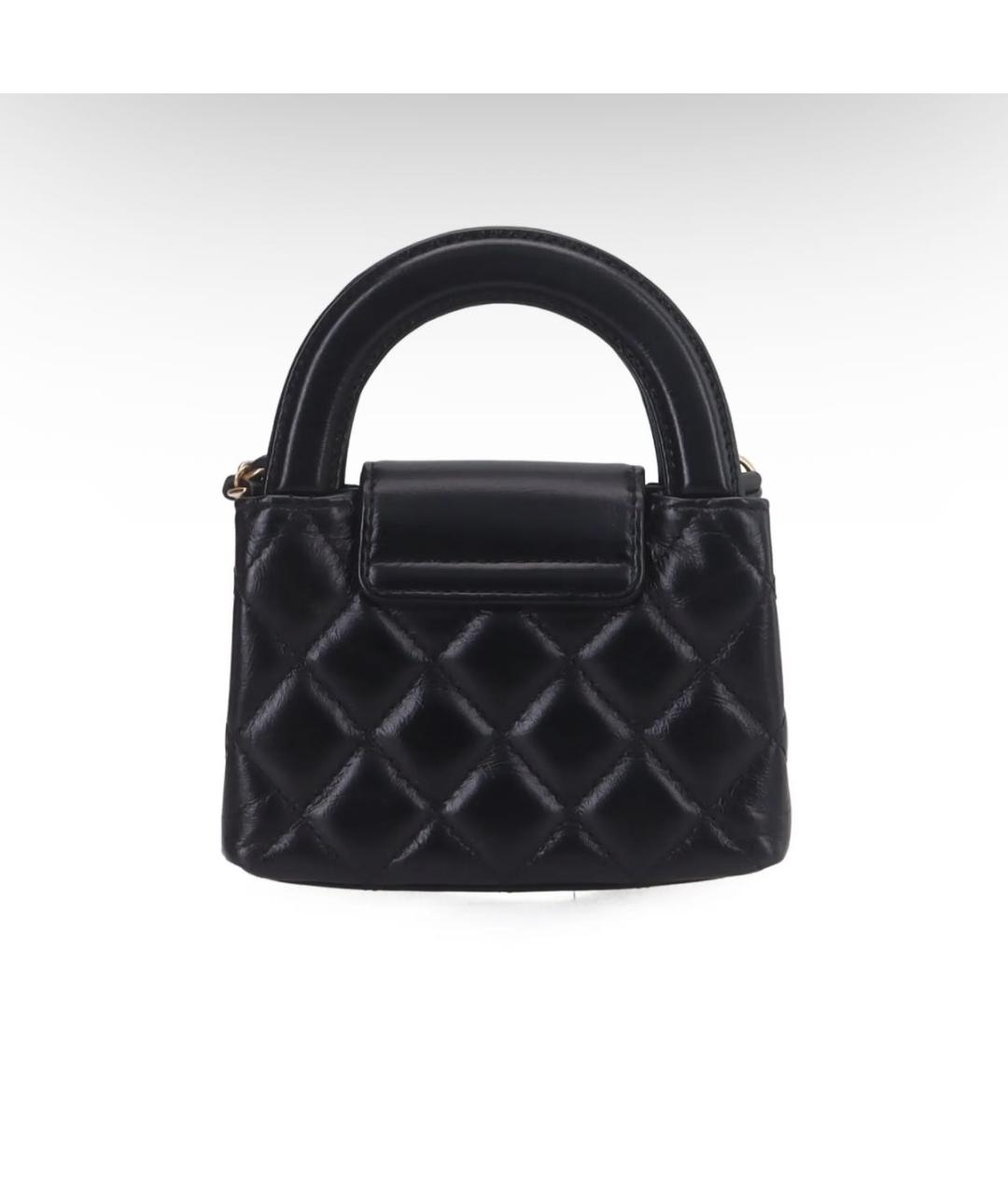 CHANEL Черная кожаная сумка через плечо, фото 4