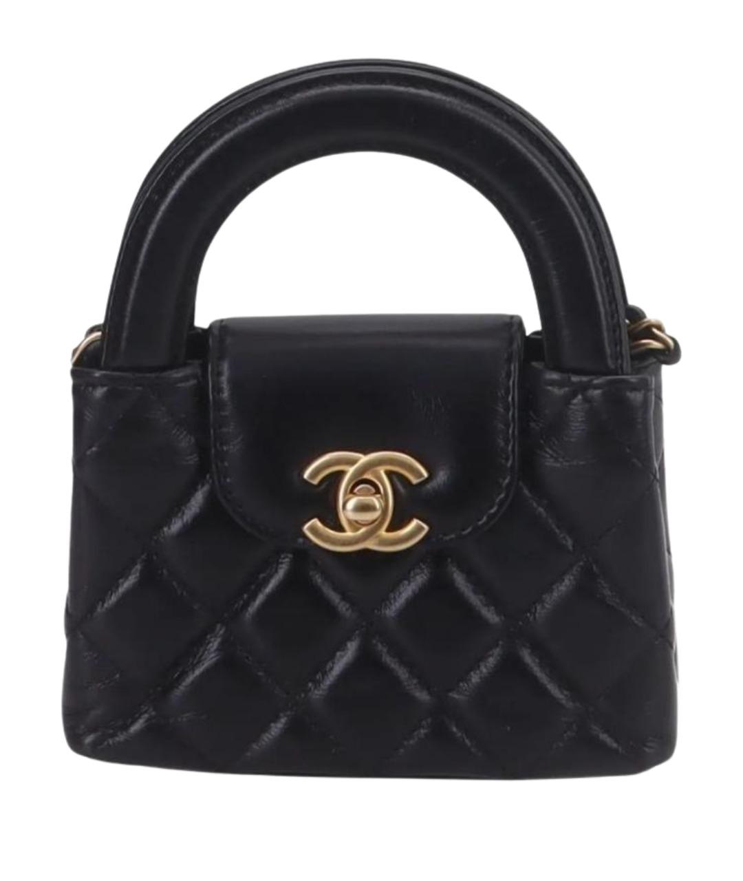 CHANEL Черная кожаная сумка через плечо, фото 1