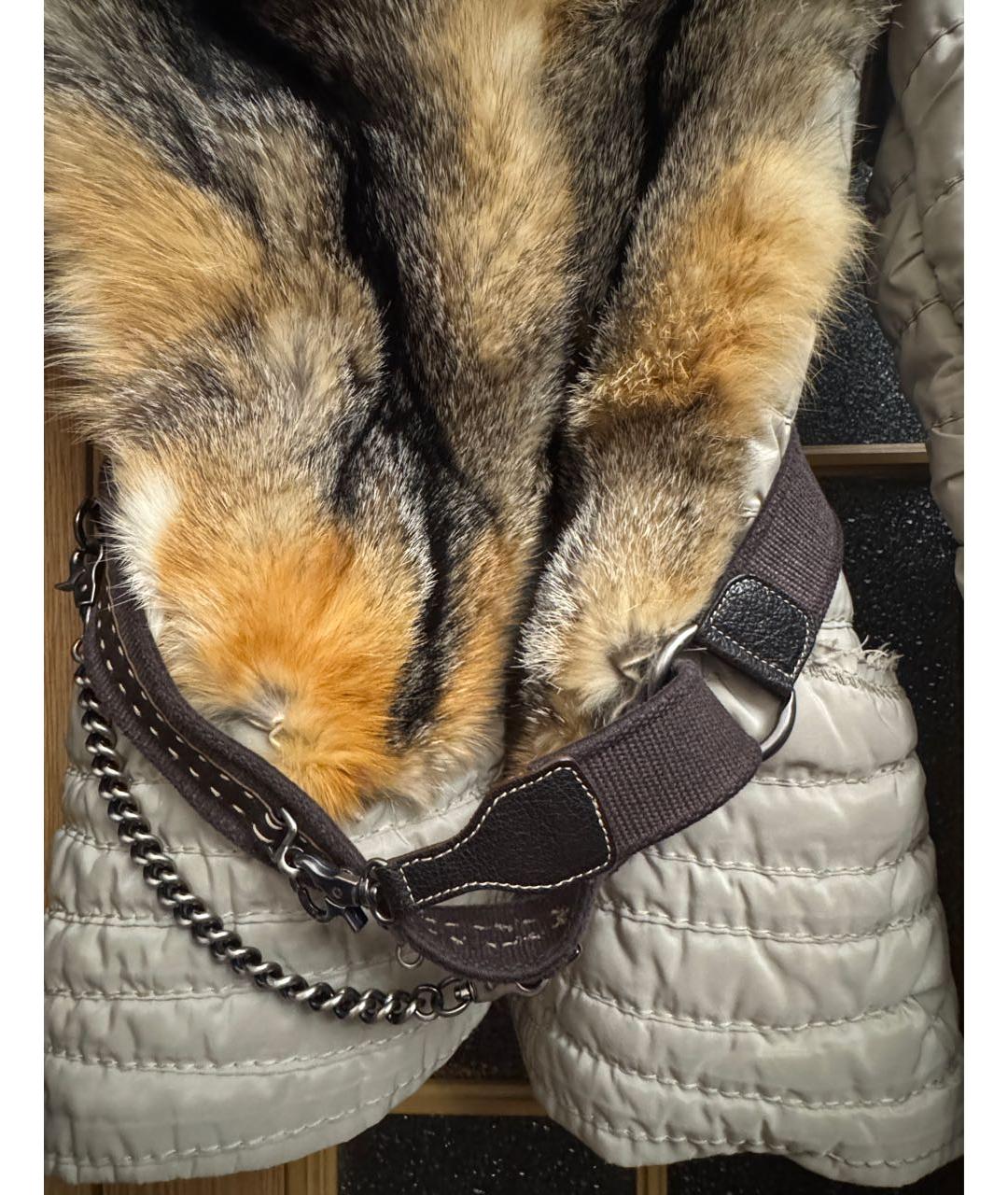 ERMANNO SCERVINO Бежевая меховая парка, фото 4