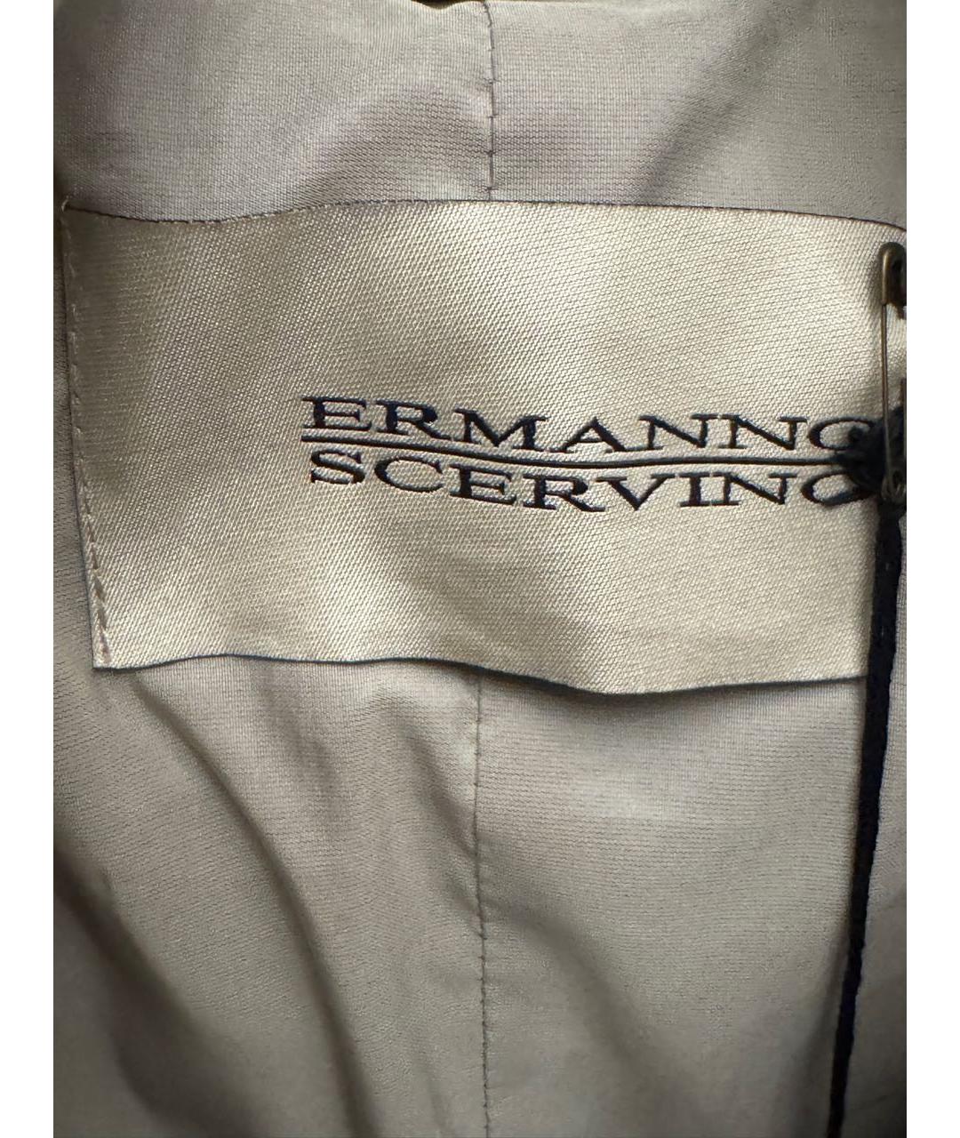 ERMANNO SCERVINO Бежевая меховая парка, фото 6