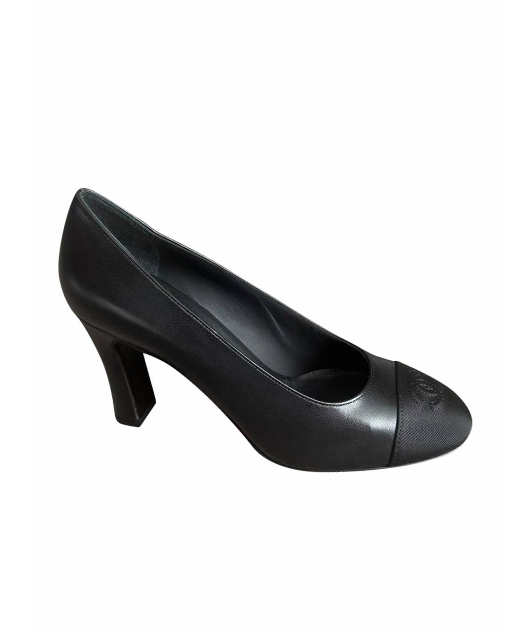 CHANEL Черные кожаные туфли, фото 1