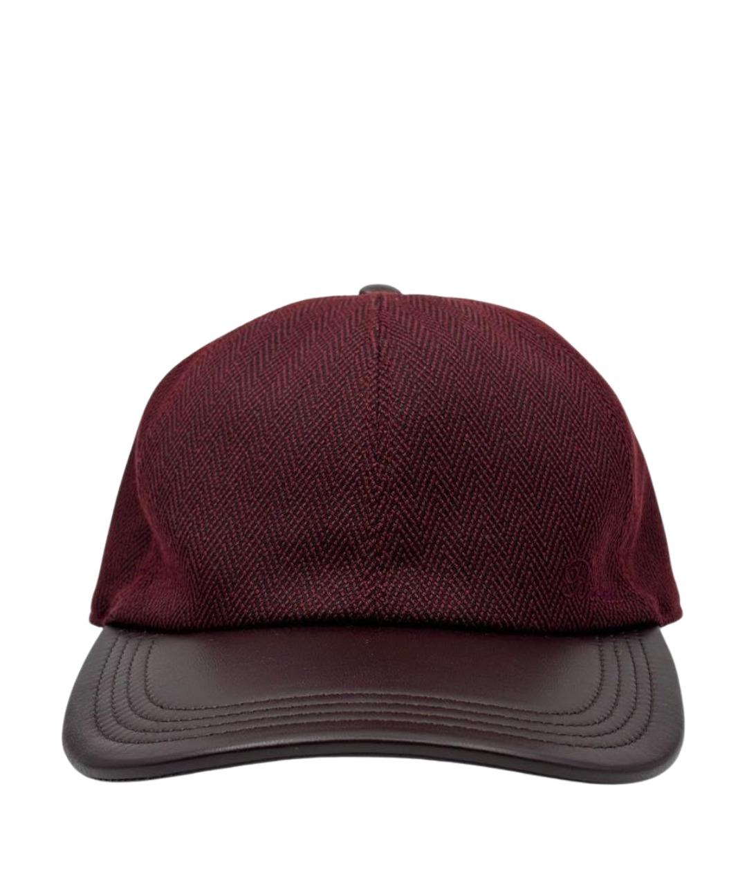 BERLUTI Бордовая кожаная кепка/бейсболка, фото 1