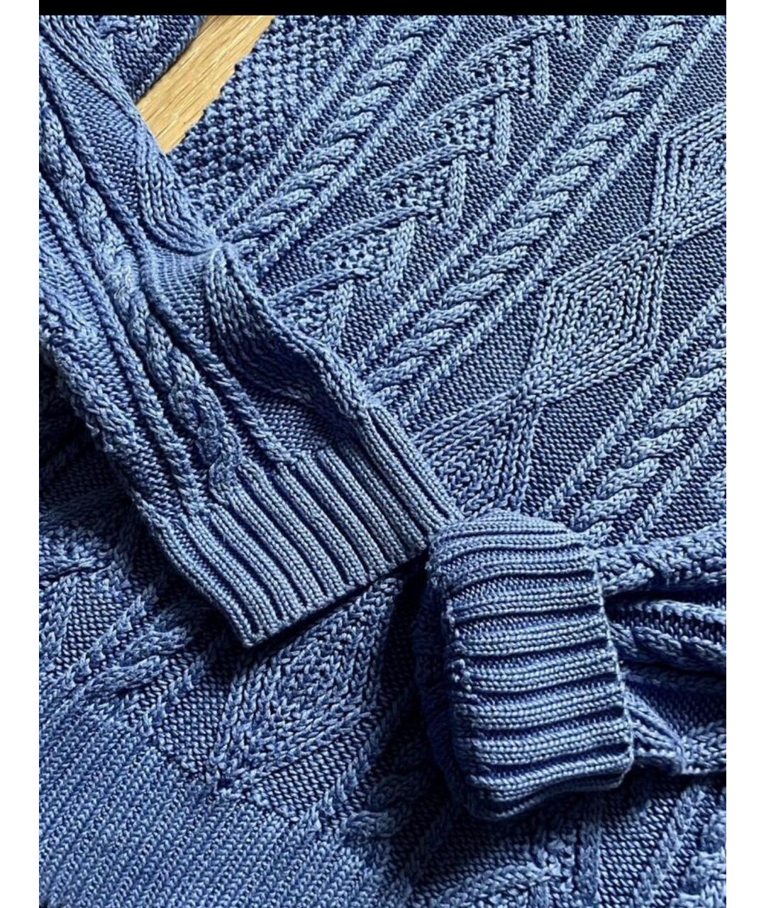 RALPH LAUREN Синий хлопковый джемпер / свитер, фото 4