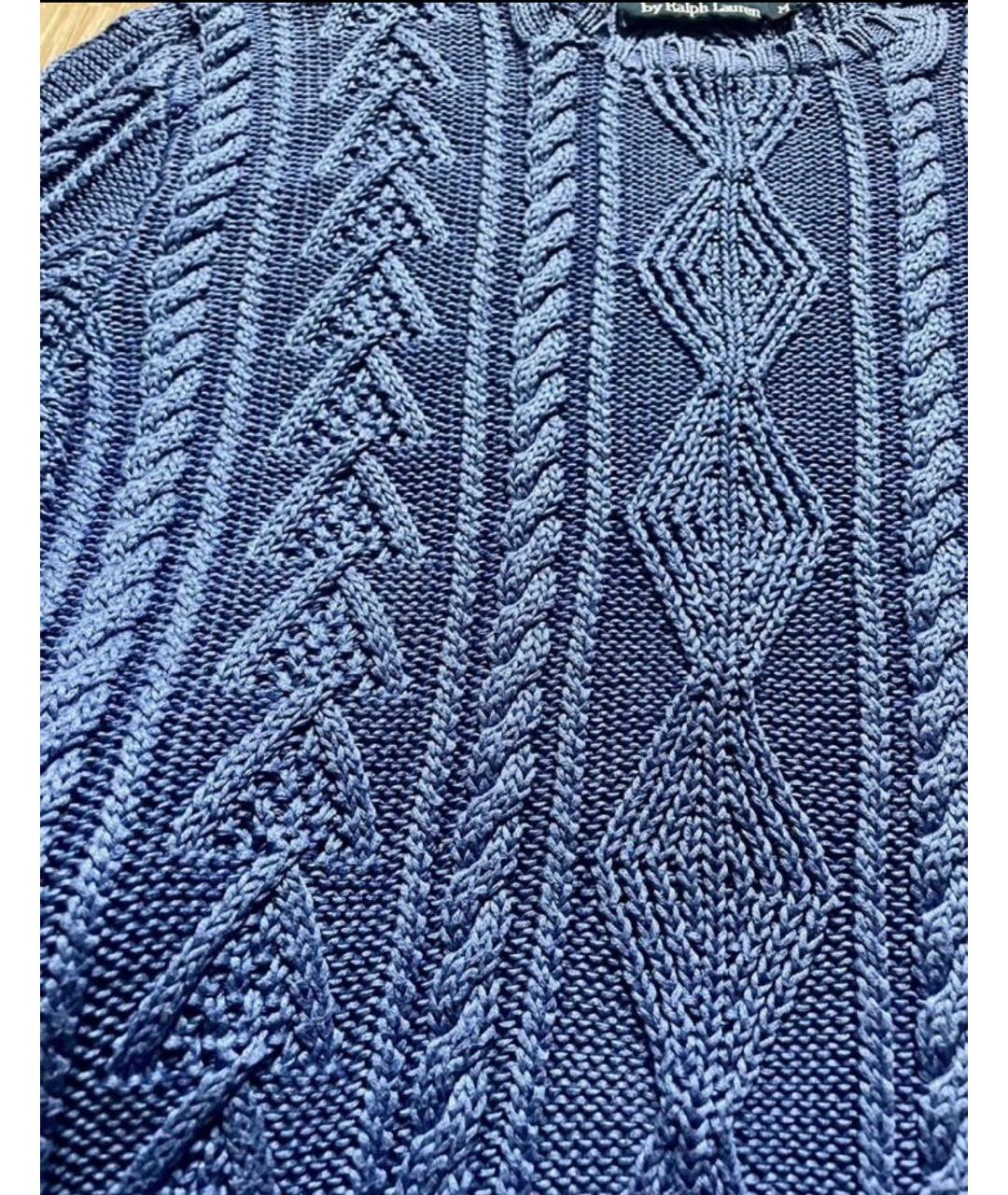 RALPH LAUREN Синий хлопковый джемпер / свитер, фото 5