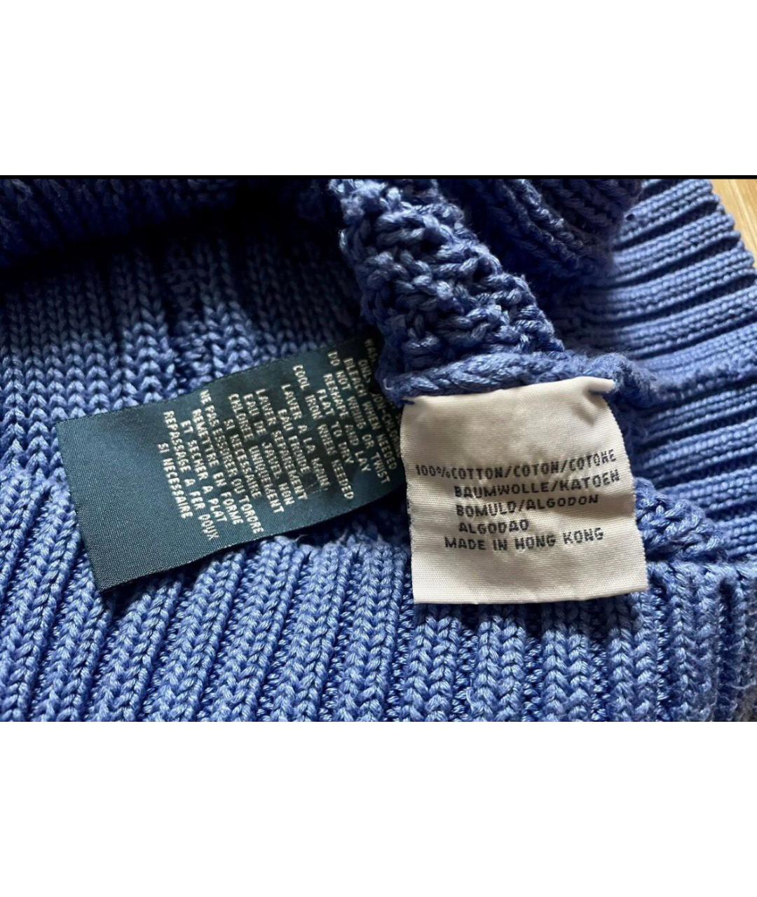 RALPH LAUREN Синий хлопковый джемпер / свитер, фото 7