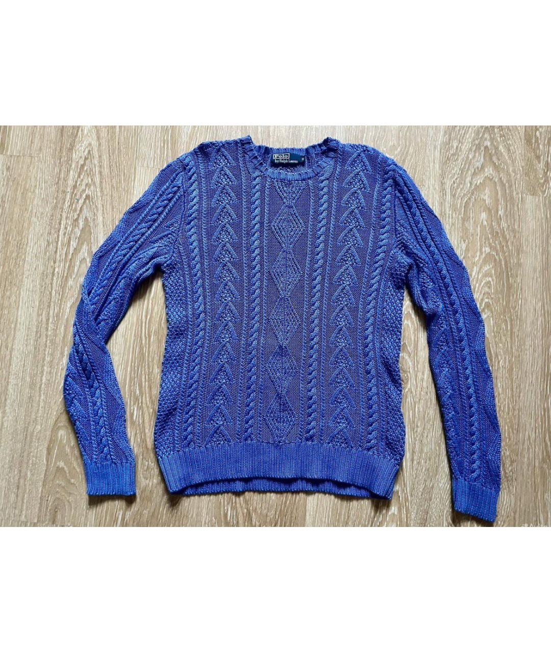 RALPH LAUREN Синий хлопковый джемпер / свитер, фото 2