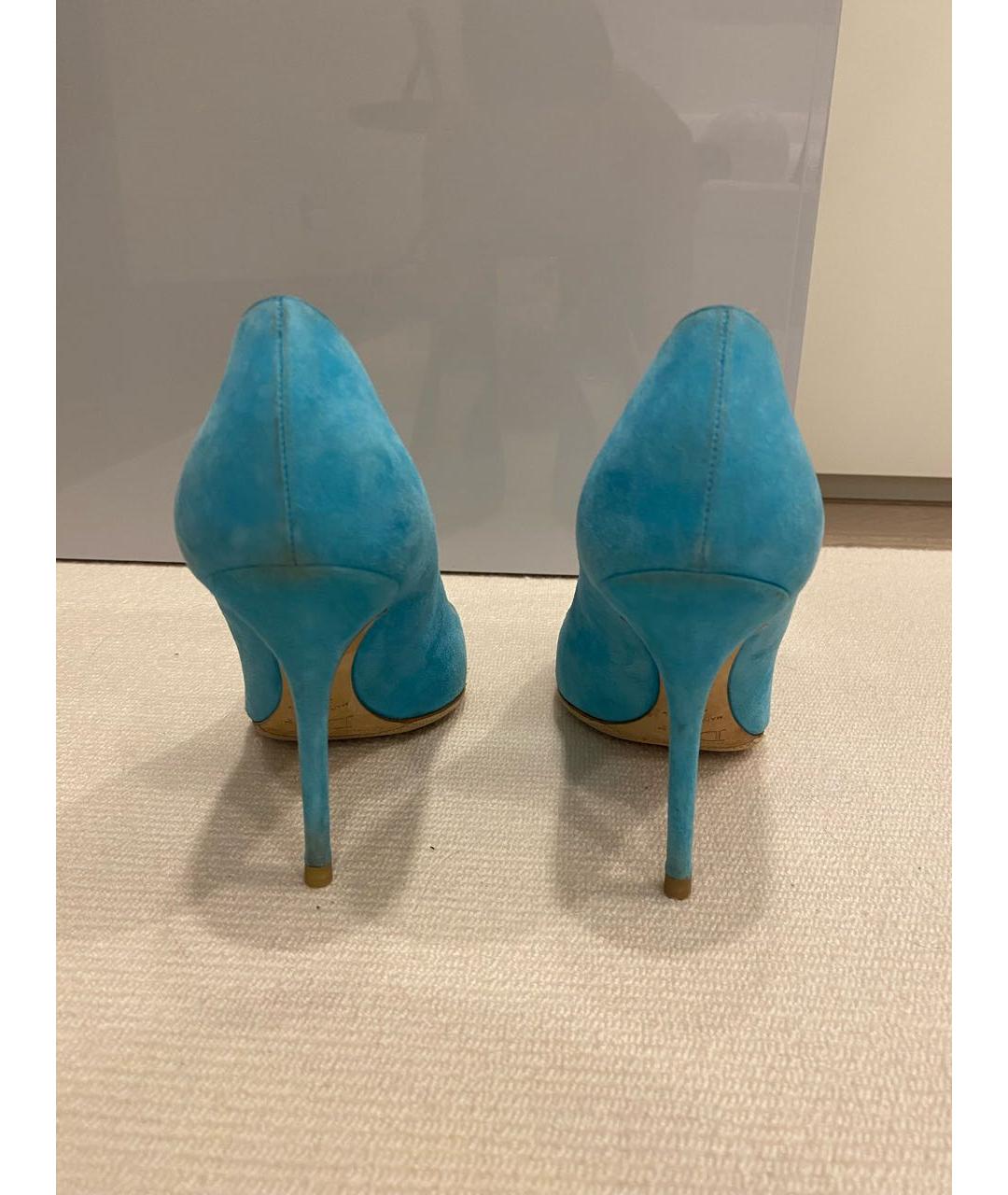 CHRISTIAN DIOR Бирюзовые замшевые туфли, фото 2