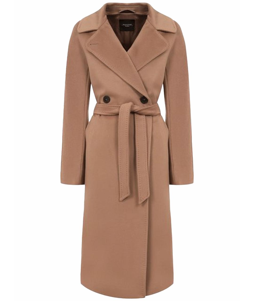 WEEKEND MAX MARA Бежевое шерстяное пальто, фото 1